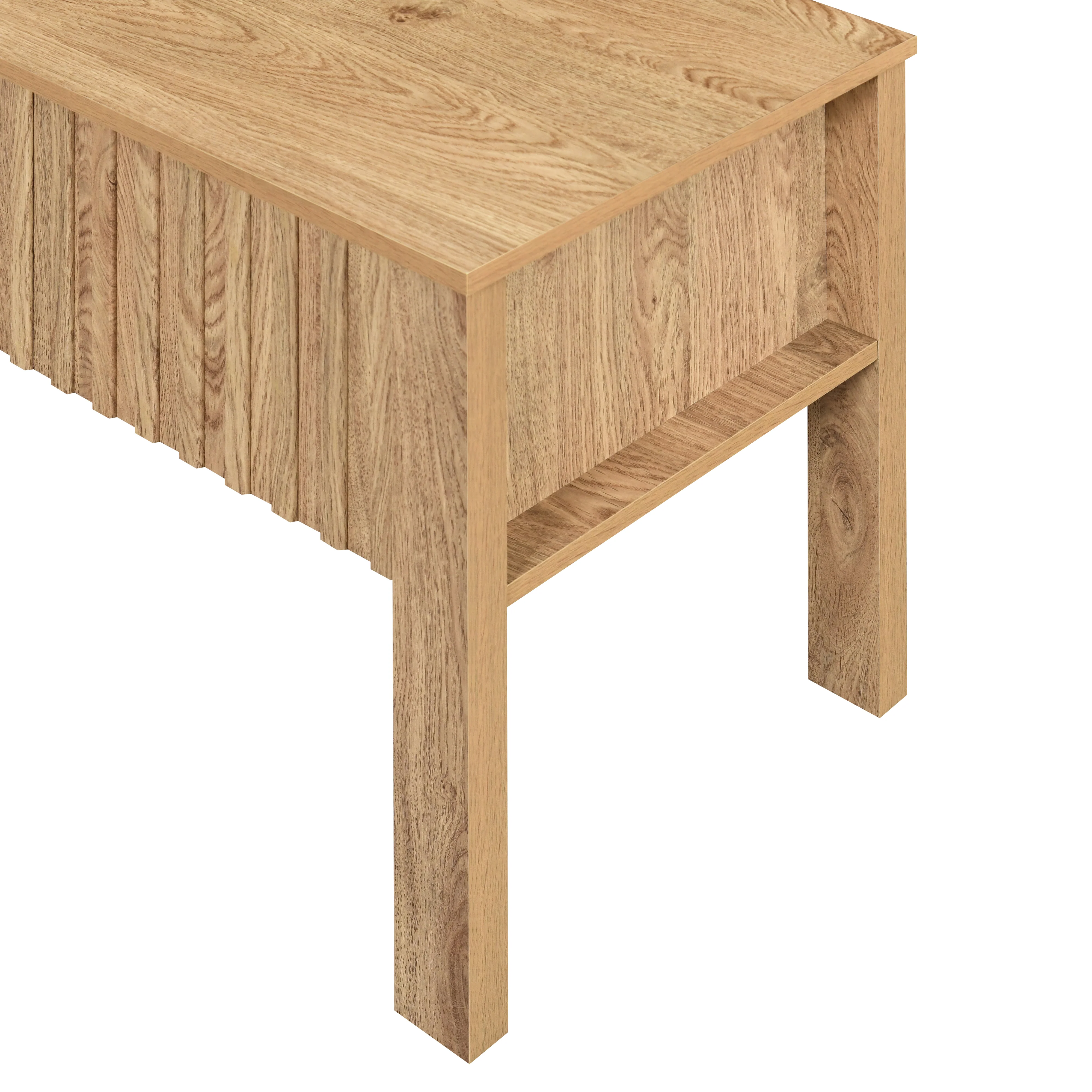 Thayer One Drawer End Table/Bedside Table-Natural - Image 6