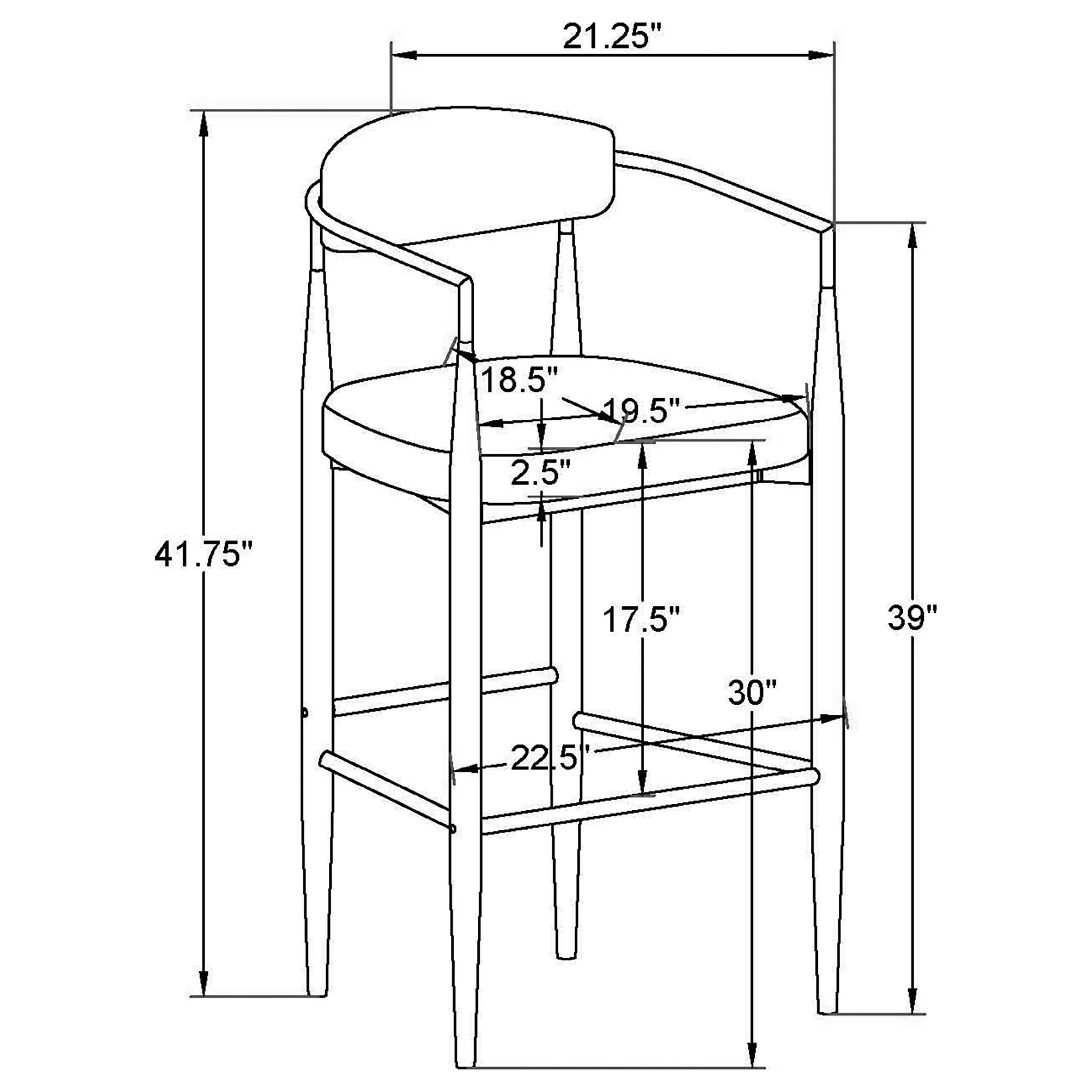 Tina Bar Chair - Image 13