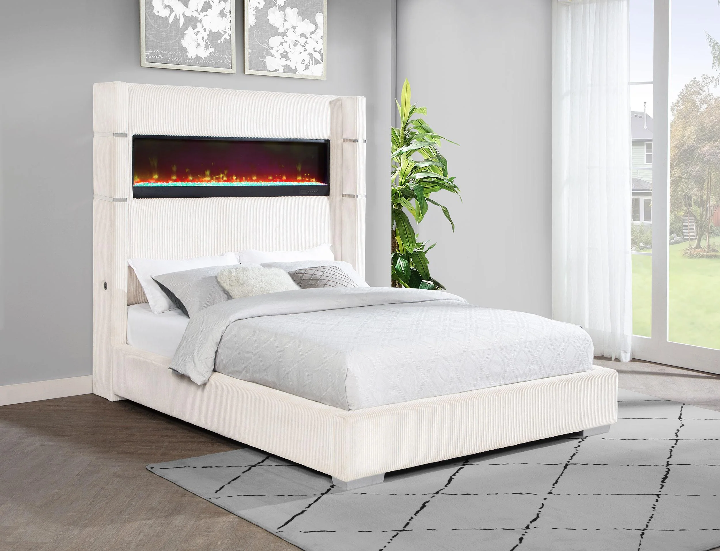 Tisdall Wingback Bed with Flame Visualizer - Image 2