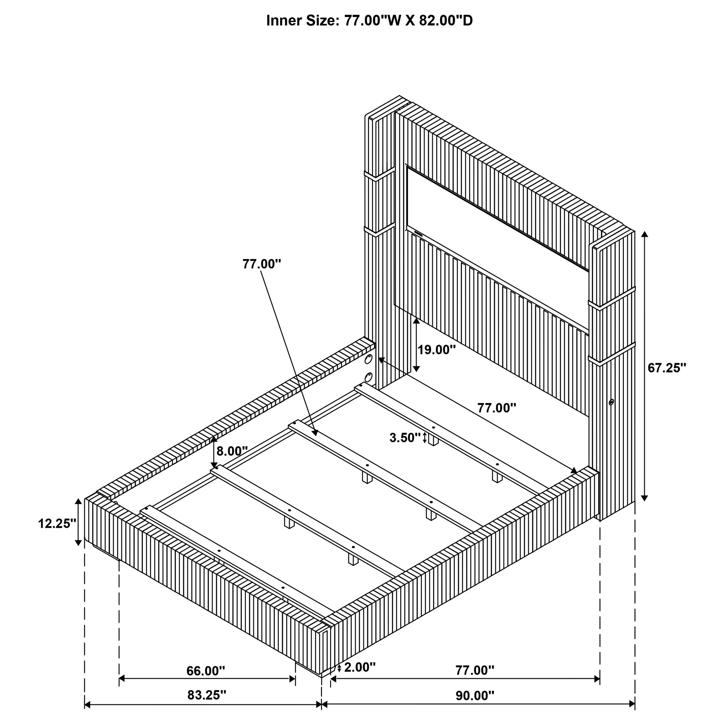 Tisdall Wingback Bed with Flame Visualizer - Image 20