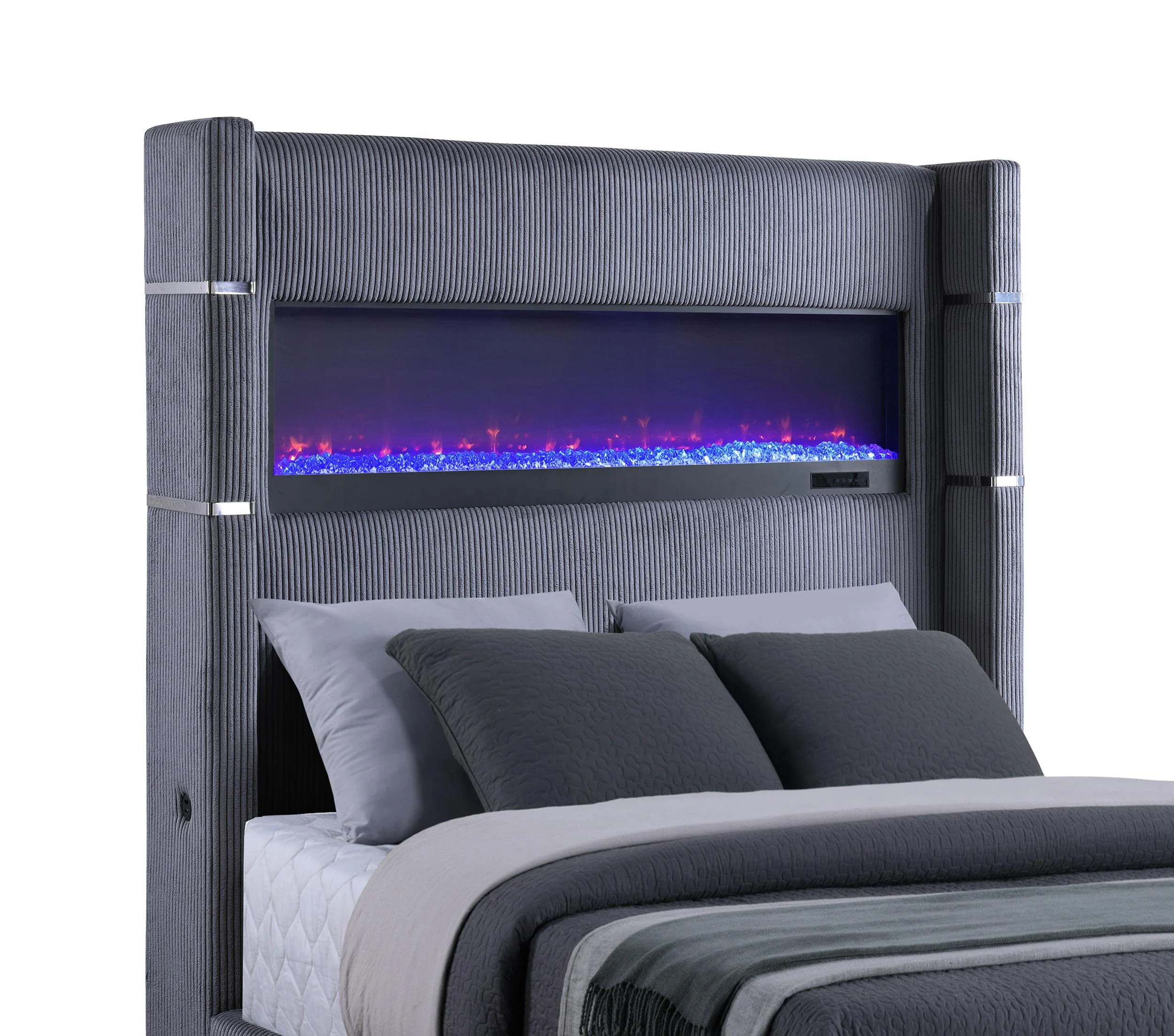 Tisdall Wingback Bed with Flame Visualizer - Image 49