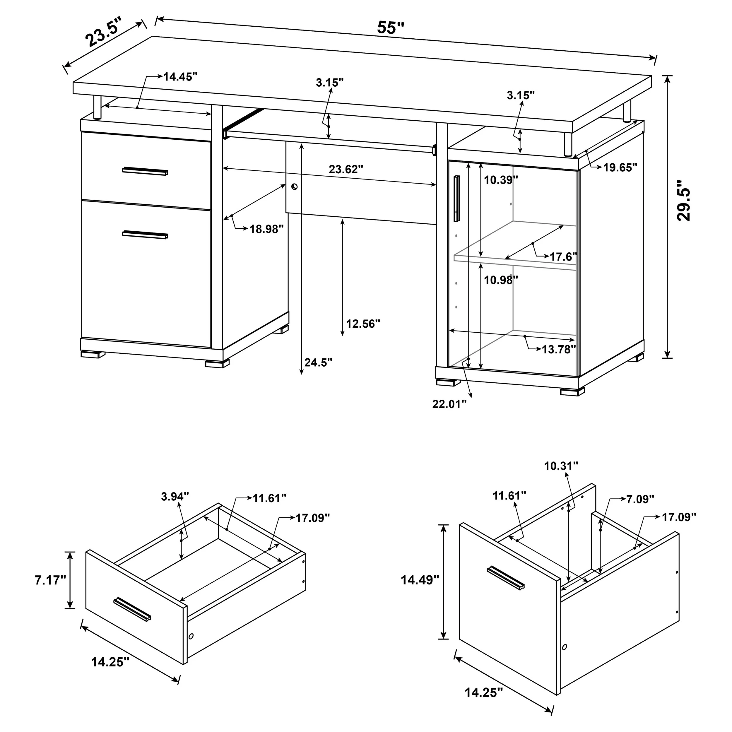 Tracy Computer Desk - Image 12