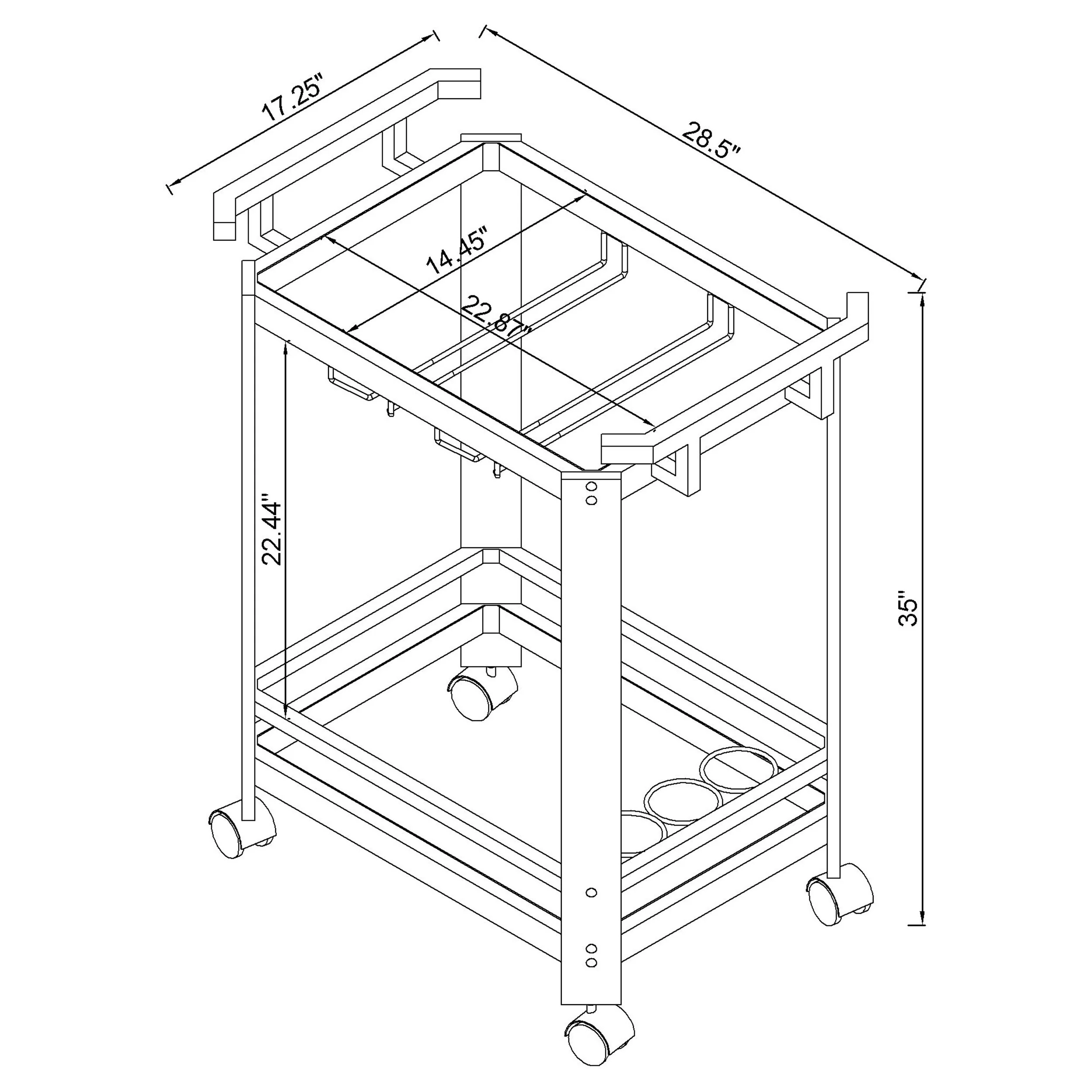 Jefferson Bar Cart - Image 7