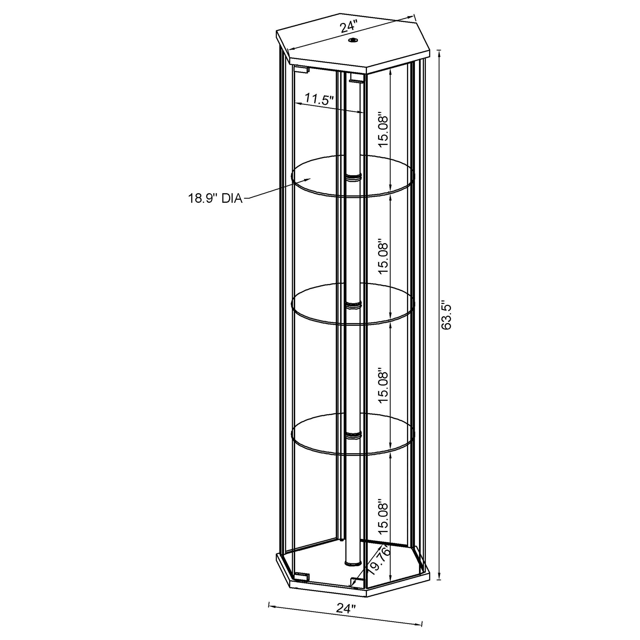 Zahavah Curio Cabinet - Image 4