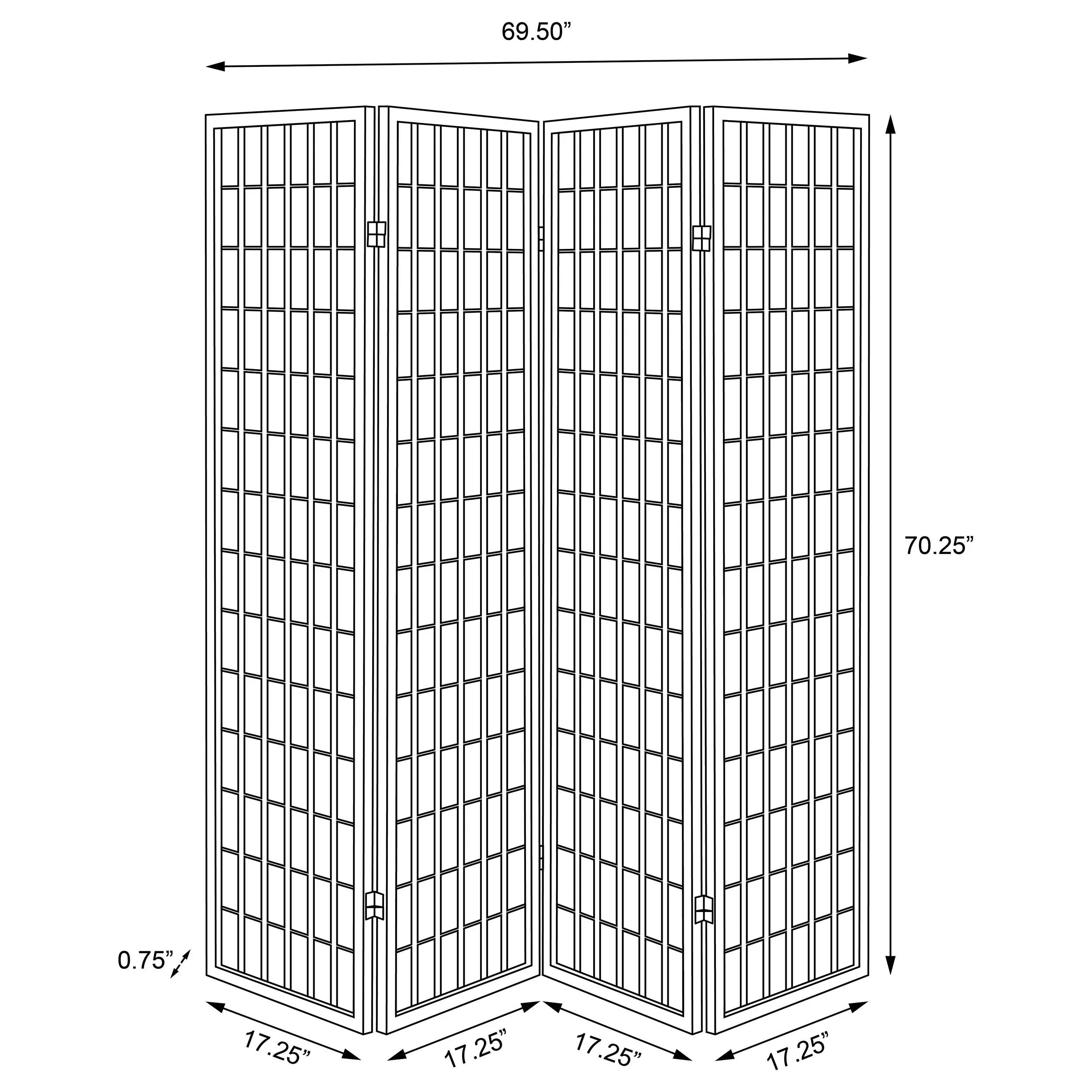 Roberto Four-Panel Room Divider - Image 13
