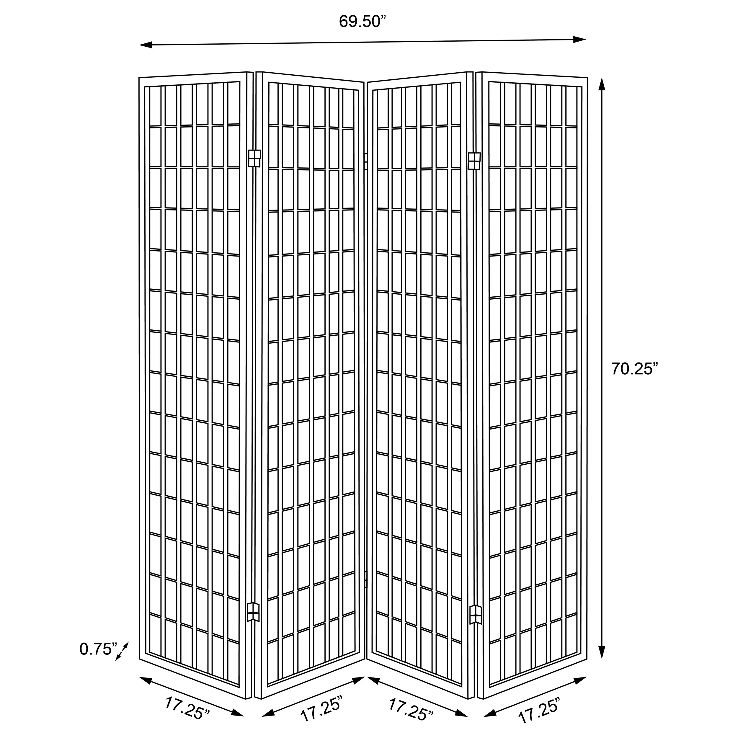 Roberto Four-Panel Room Divider - Image 7
