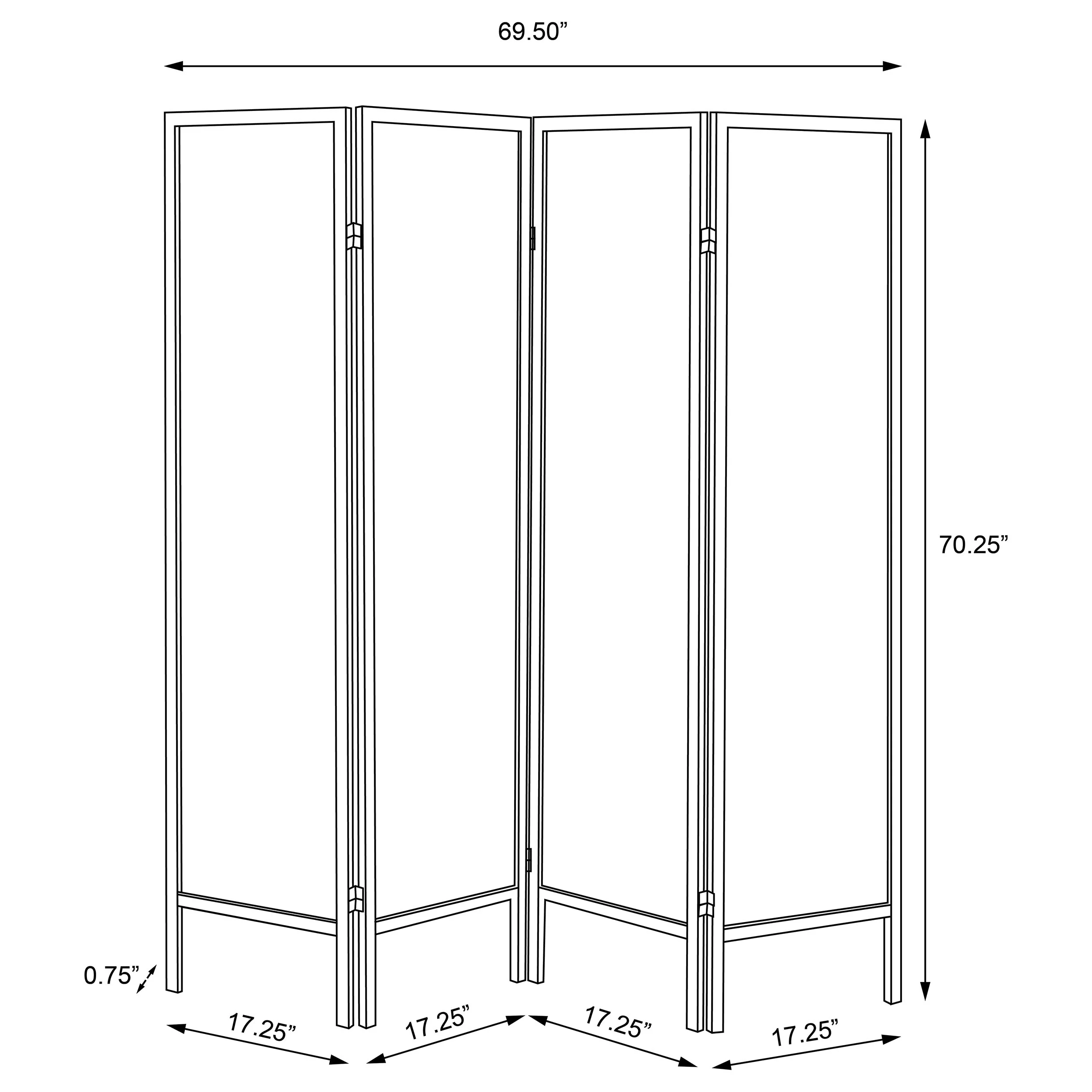 Haidera Four-Panel Room Divider - Image 5