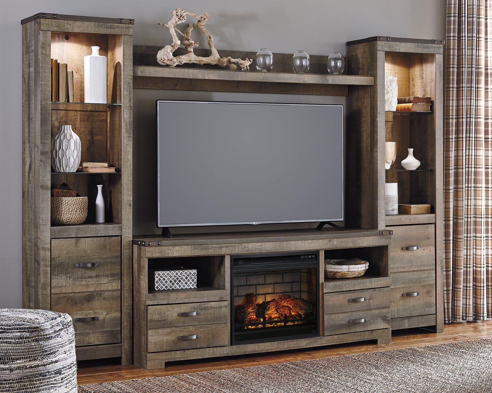 Trinell 4-Piece Entertainment Center with Electric Fireplace - Image 2