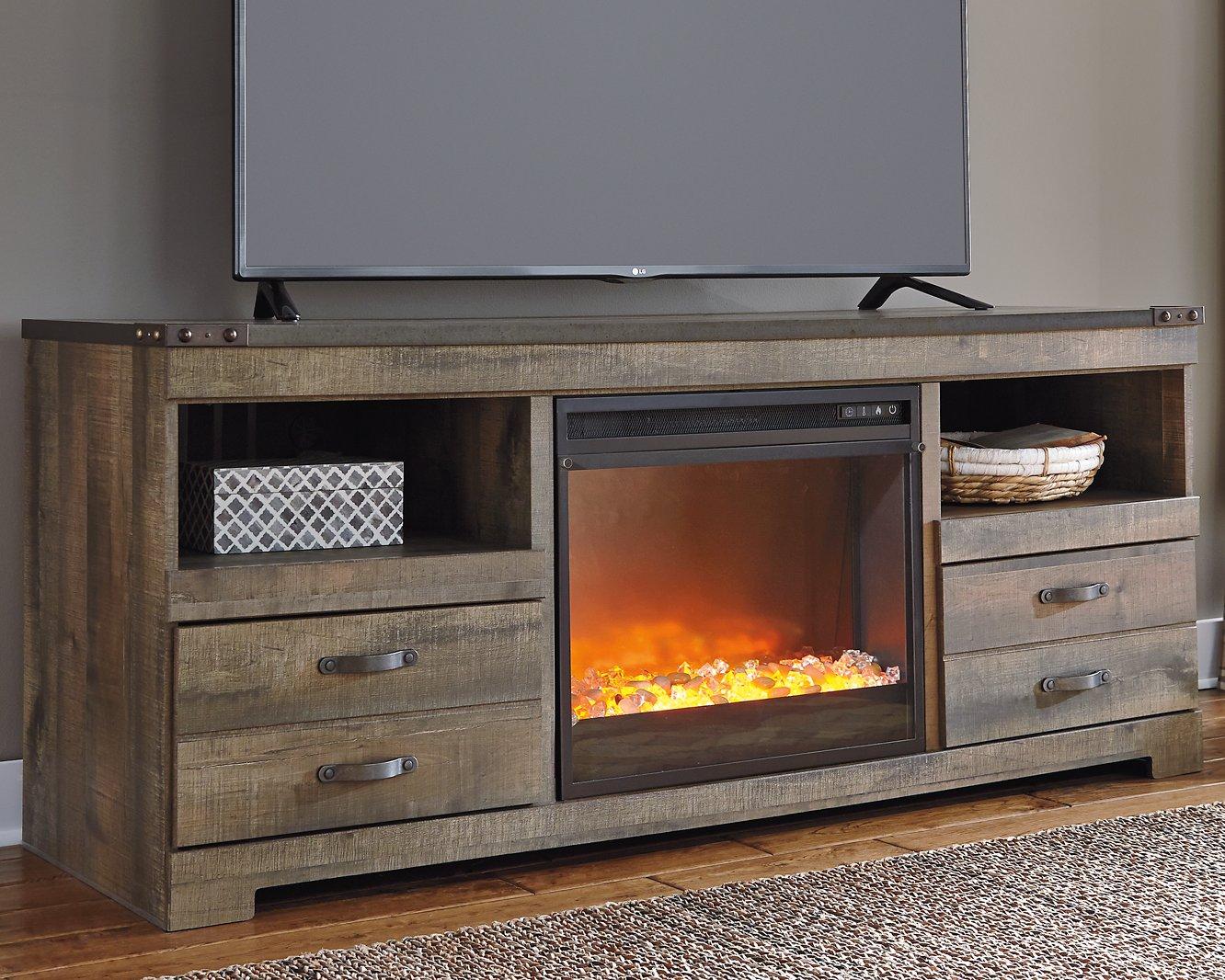 Trinell 63" TV Stand with Electric Fireplace - Image 2