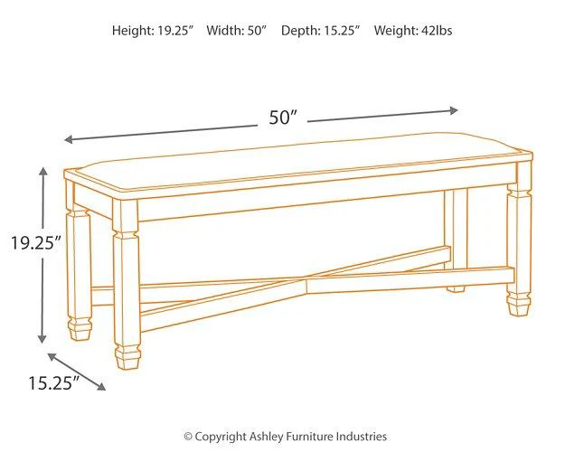Tyler Creek Dining Bench - Image 6