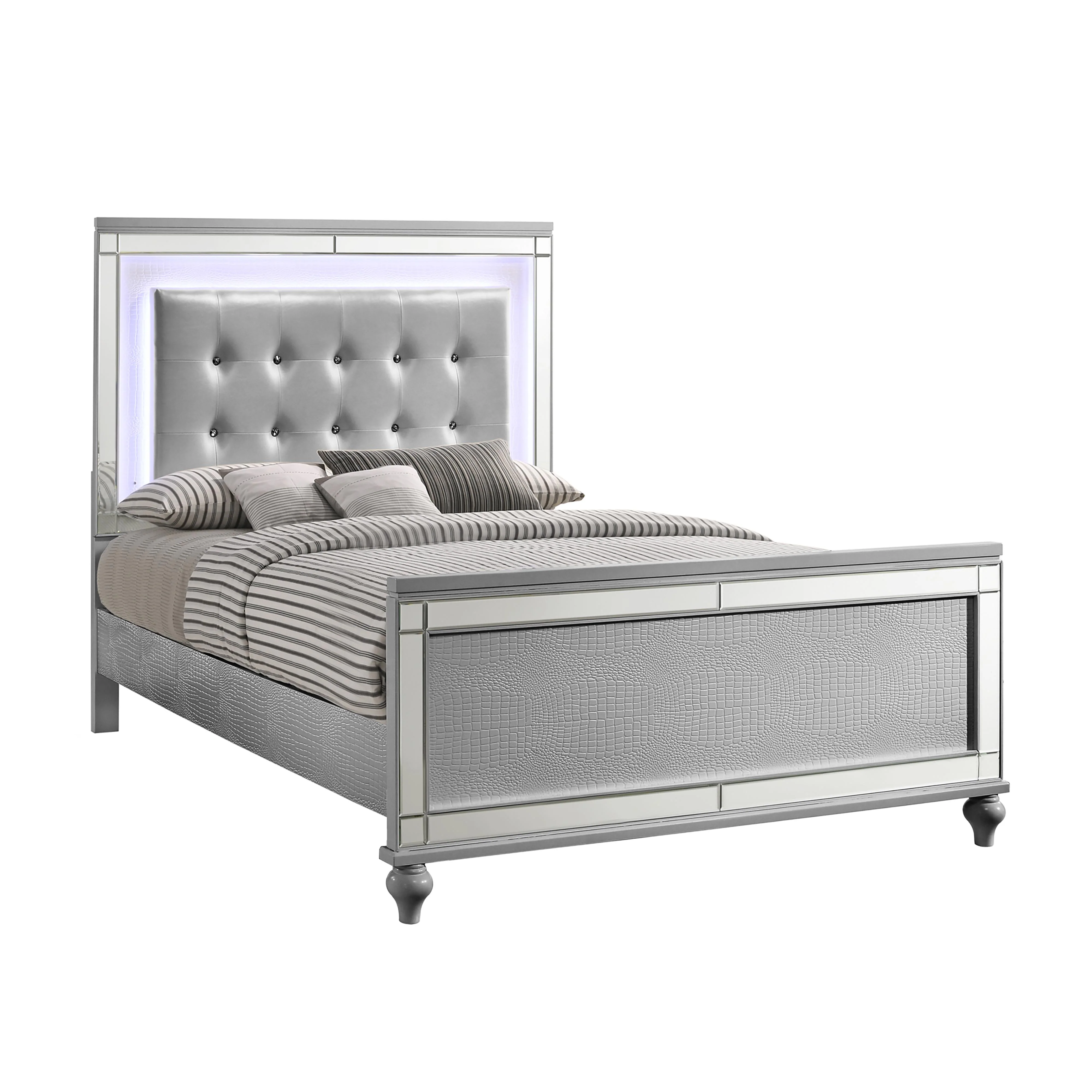 VALENTINO Eastern King-California King K LIGHTED HEADBOARD-SILVER - Image 2