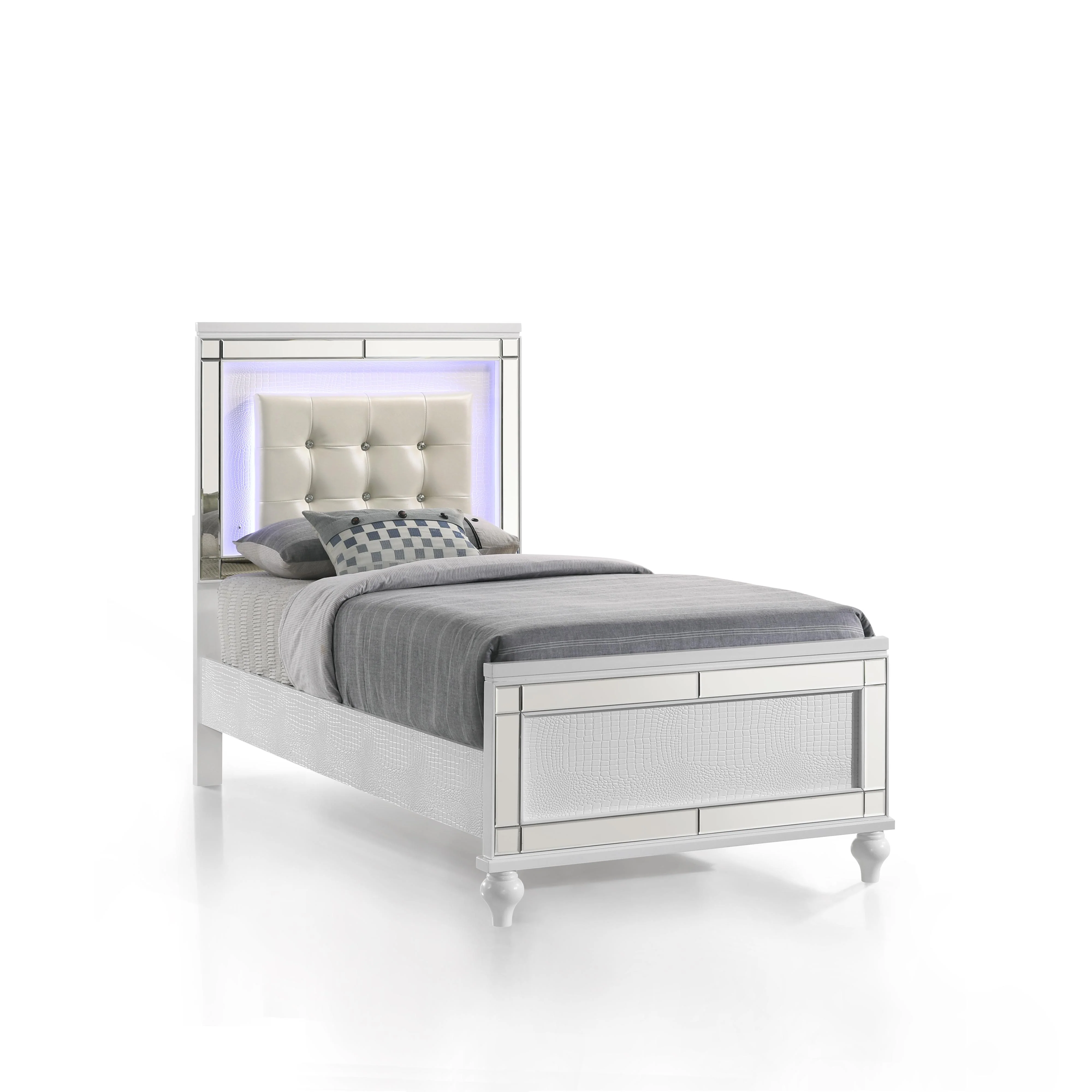 VALENTINO Eastern King-California King K LIGHTED HEADBOARD-WHITE - Image 3