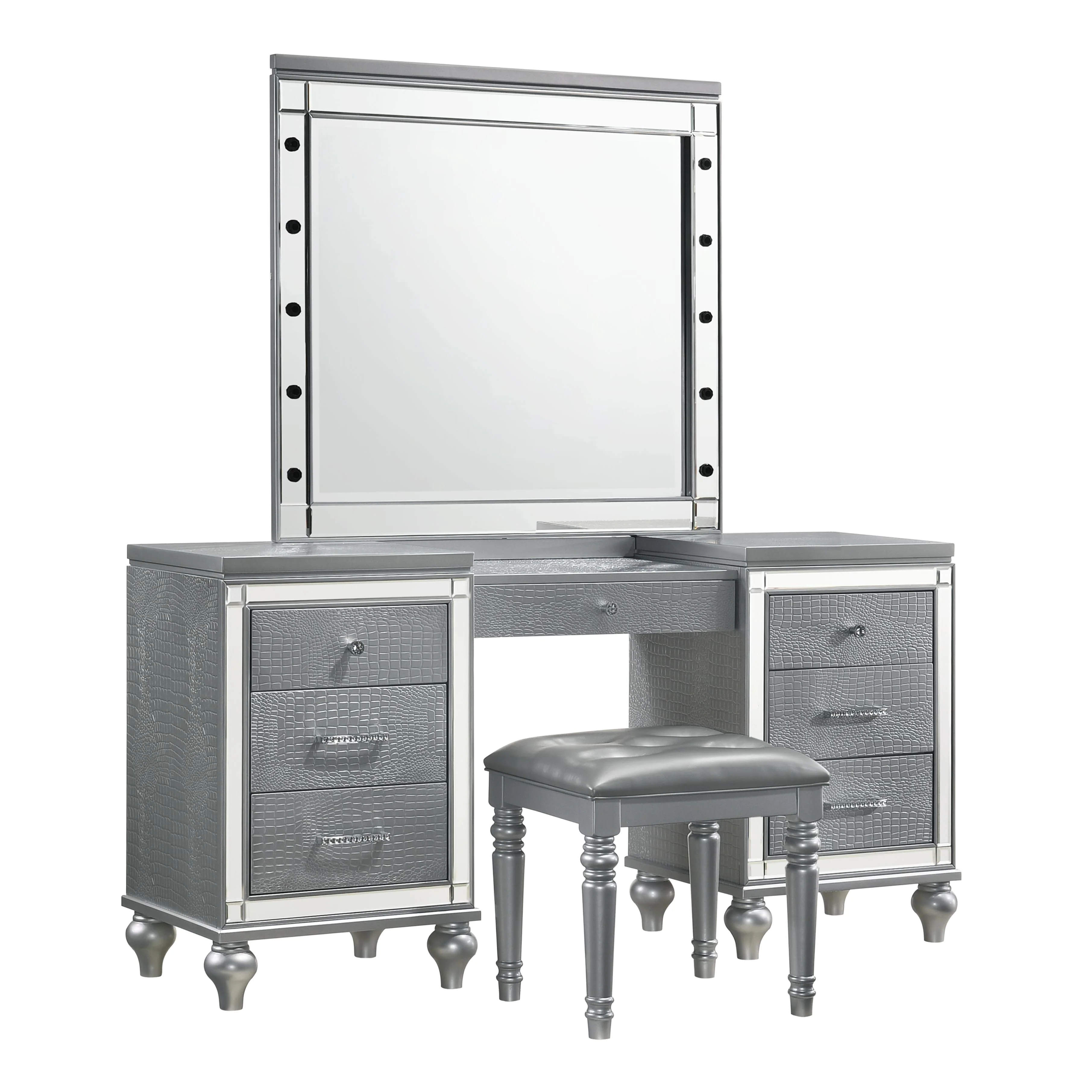 VALENTINO LIGHTED MIRROR-SILVER - Image 2