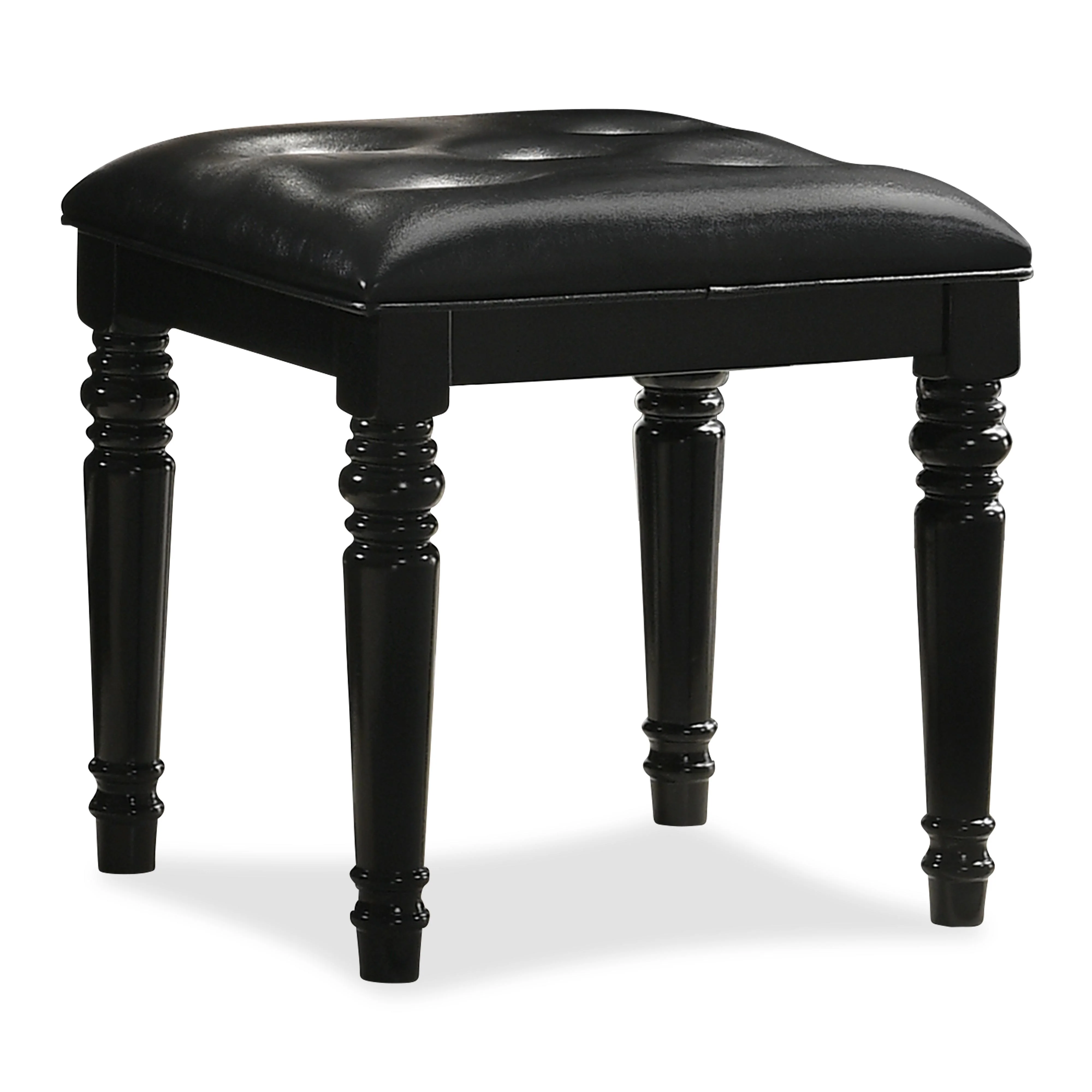 VALENTINO VANITY TABLE STOOL-BLACK - Image 2