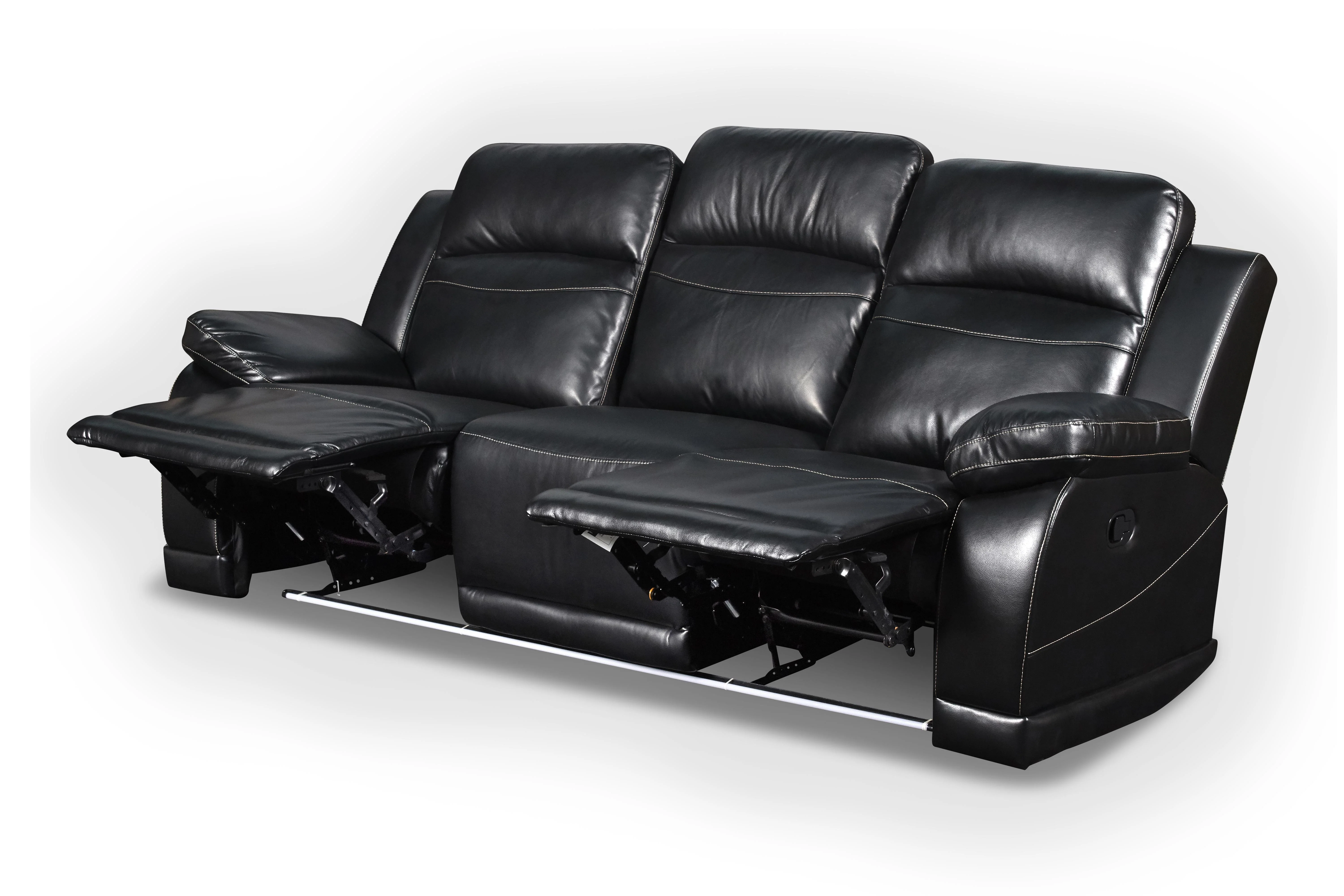 VEGA DUAL RECLINER SOFA - PREMIER BLACK - Image 3
