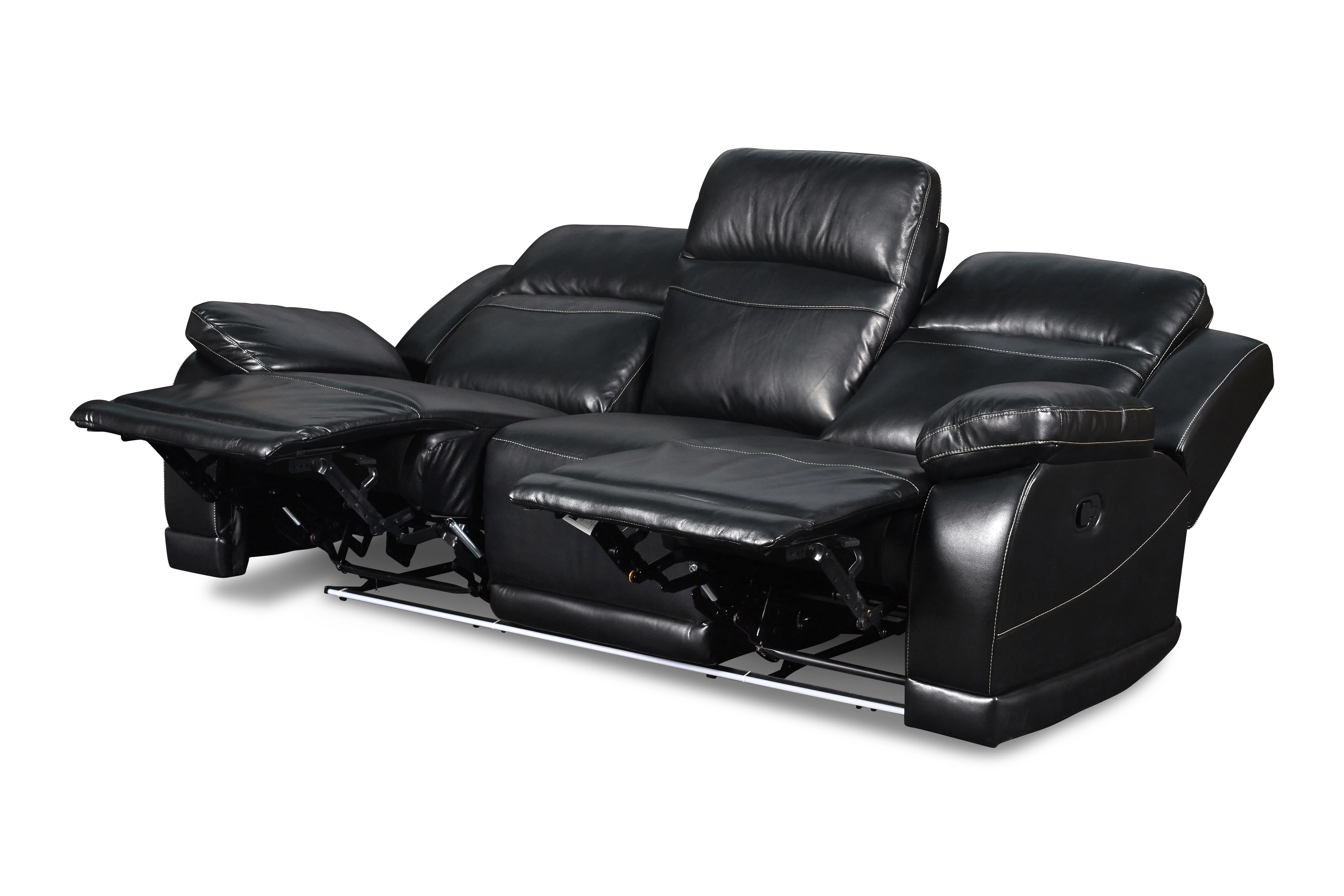 VEGA DUAL RECLINER SOFA - PREMIER BLACK - Image 4