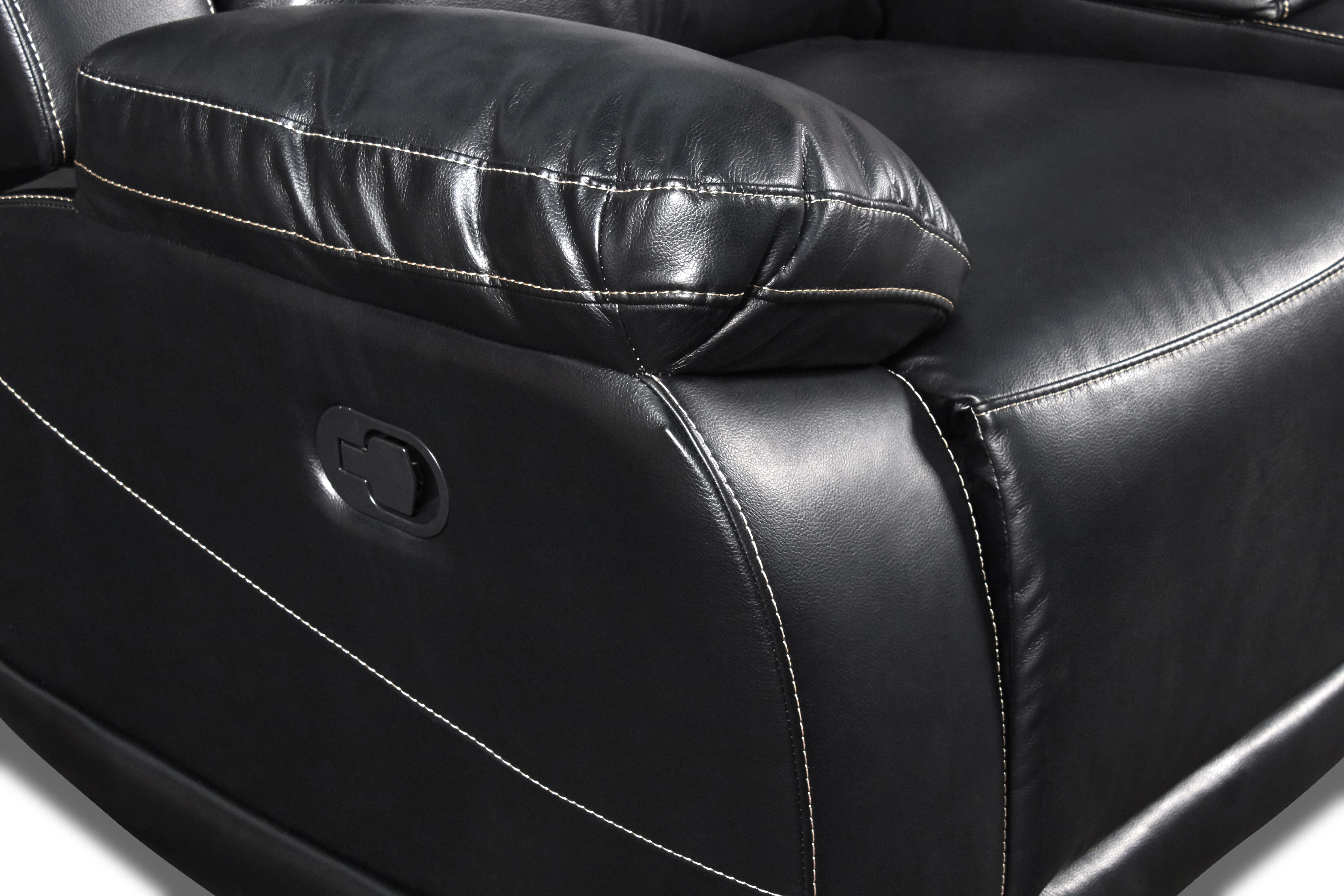VEGA DUAL RECLINER SOFA - PREMIER BLACK - Image 6