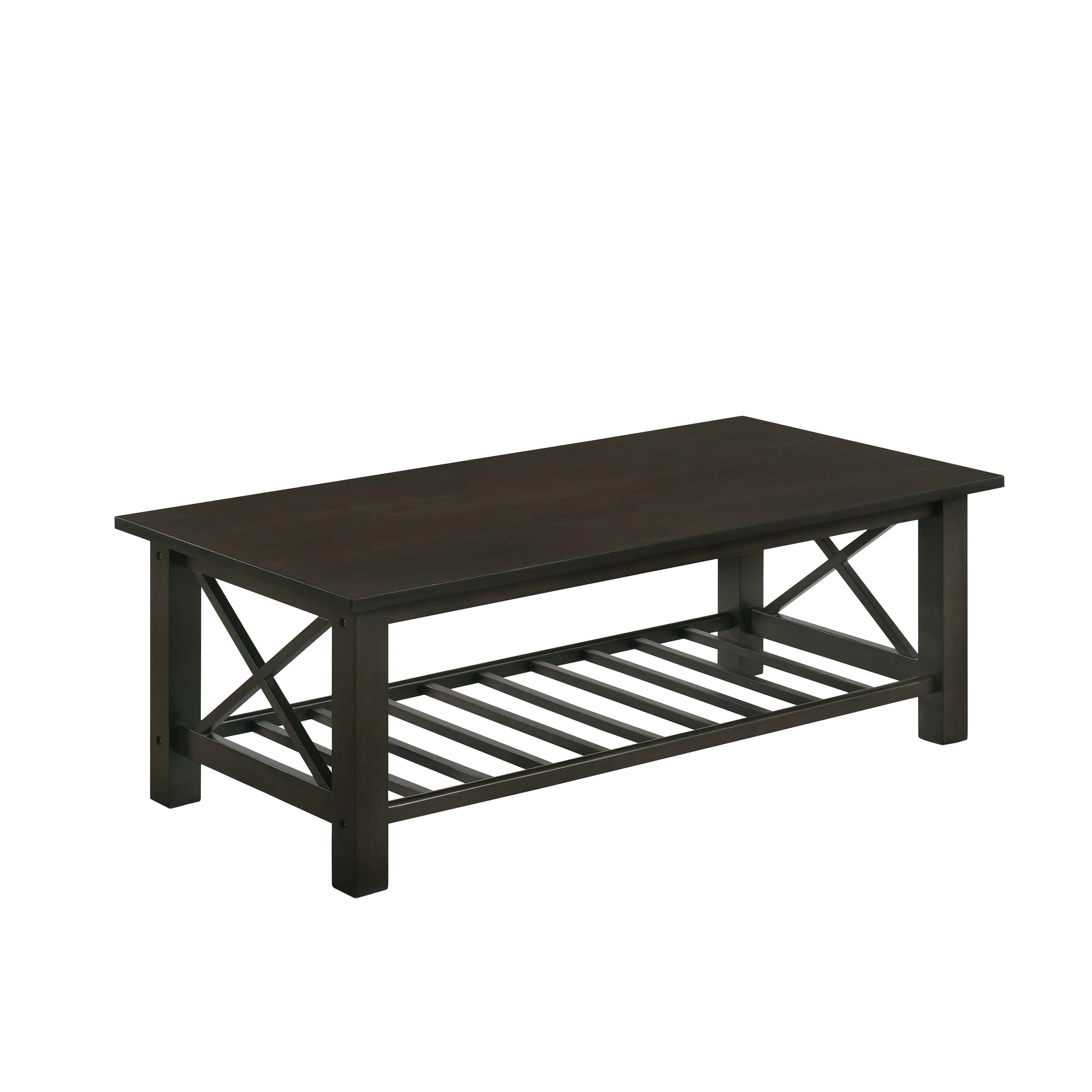 VESTA COFFEE TABLE & 2 END TABLE SET-ESPRESSO - Image 2