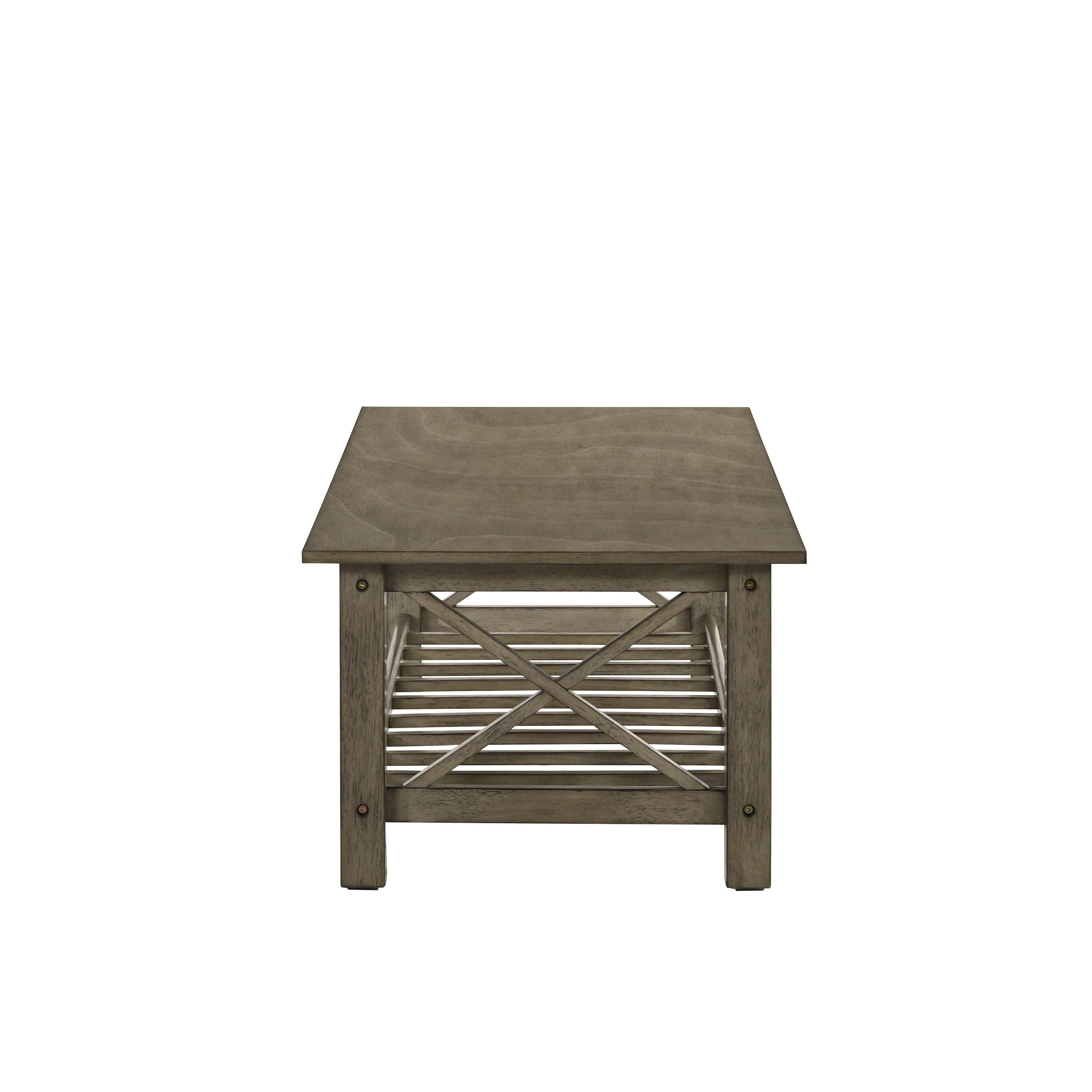 VESTA COFFEE TABLE & 2 END TABLE SET-GRAY - Image 4