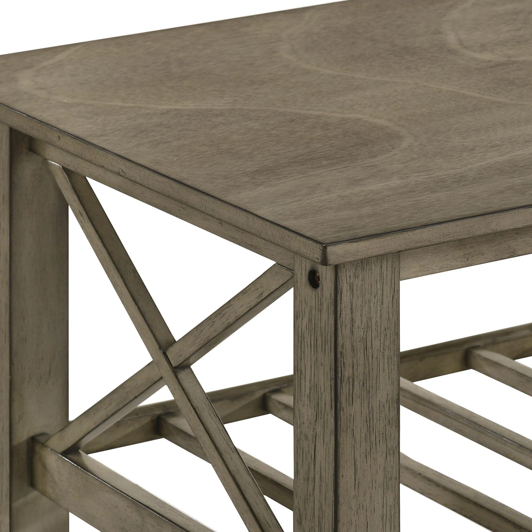 VESTA COFFEE TABLE & 2 END TABLE SET-GRAY - Image 5