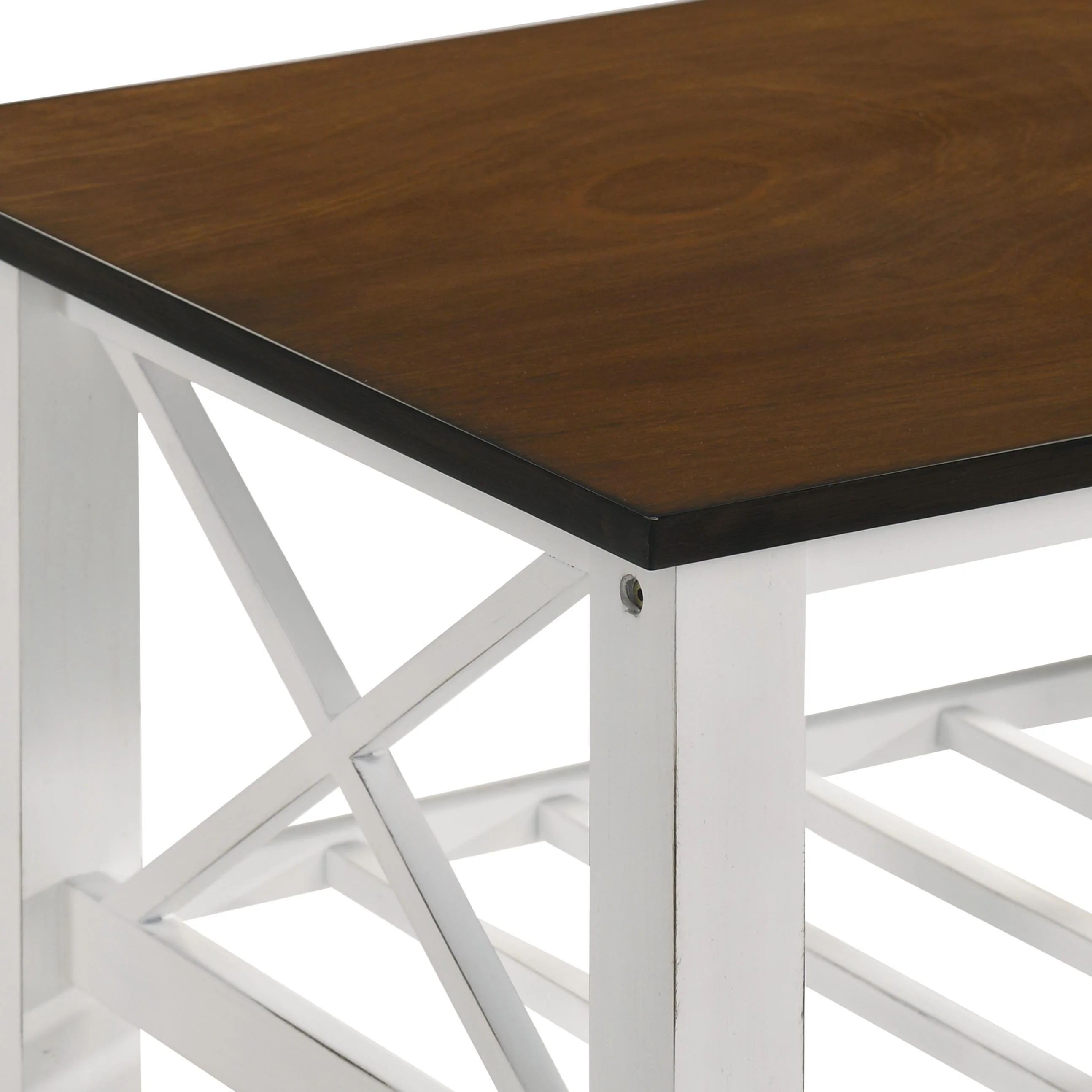 VESTA COFFEE TABLE-TWO TONE CREME/BROWN - Image 4