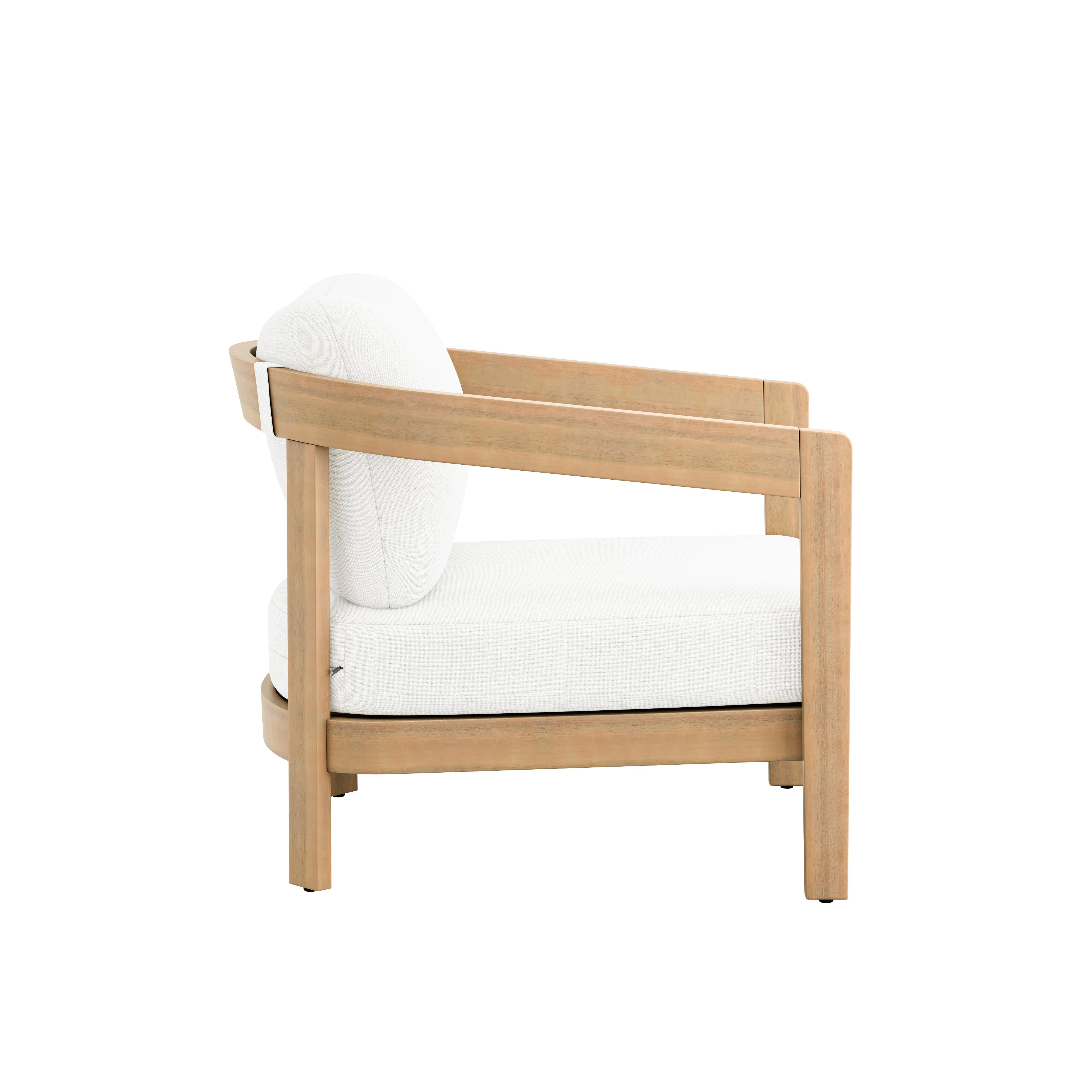 Wesley Patio Club Chair W/ White Cushion - Image 3