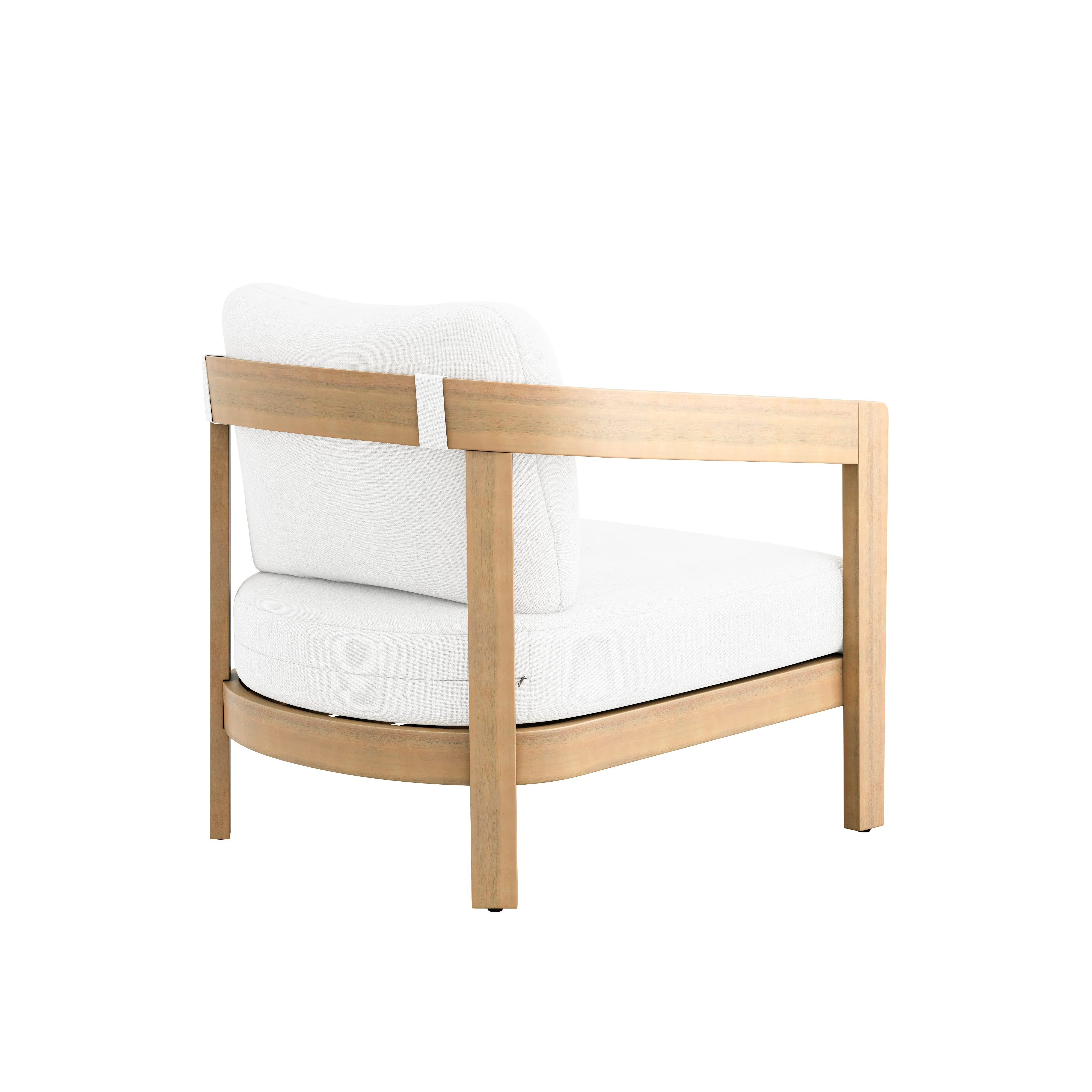 Wesley Patio Club Chair W/ White Cushion - Image 4