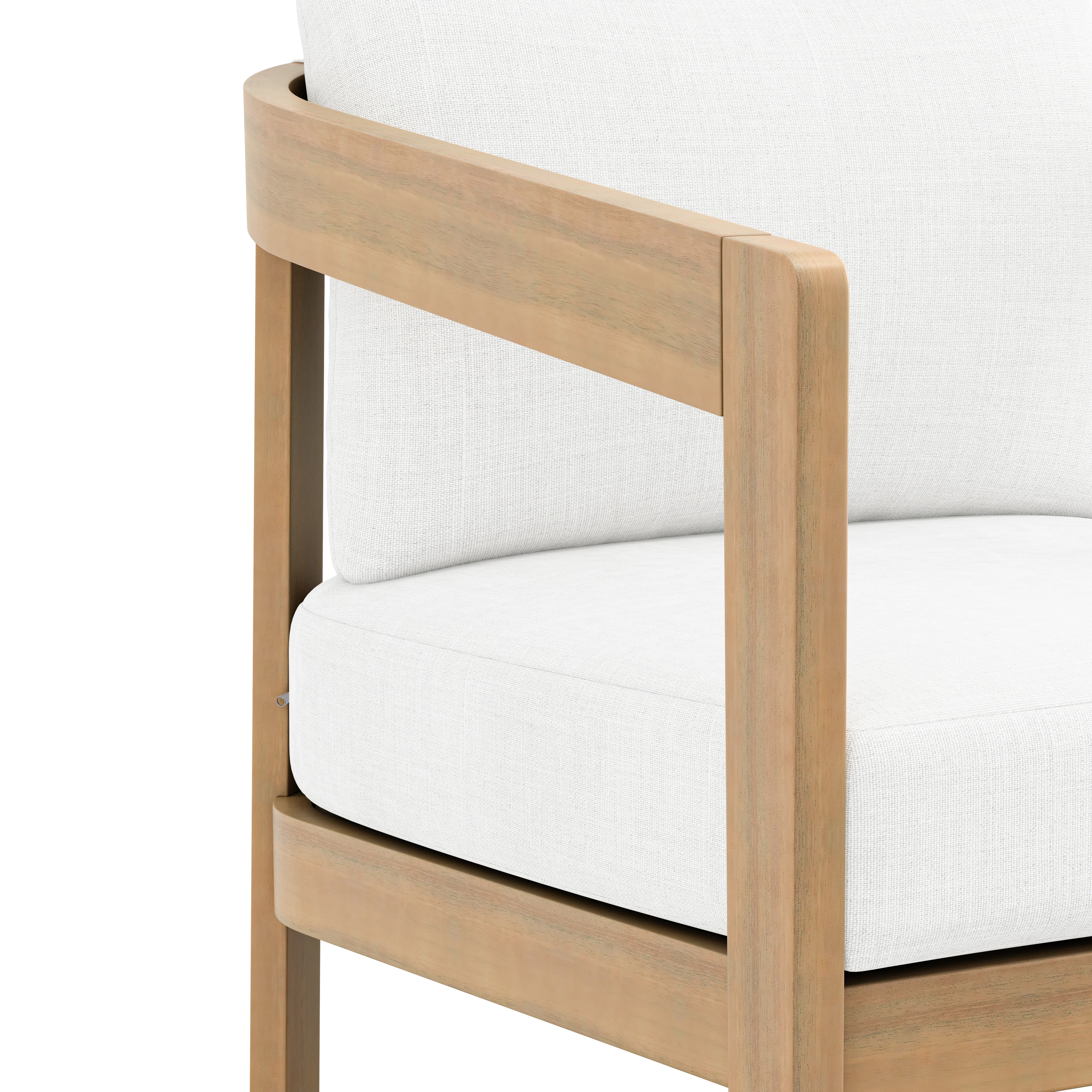 Wesley Patio Club Chair W/ White Cushion - Image 6