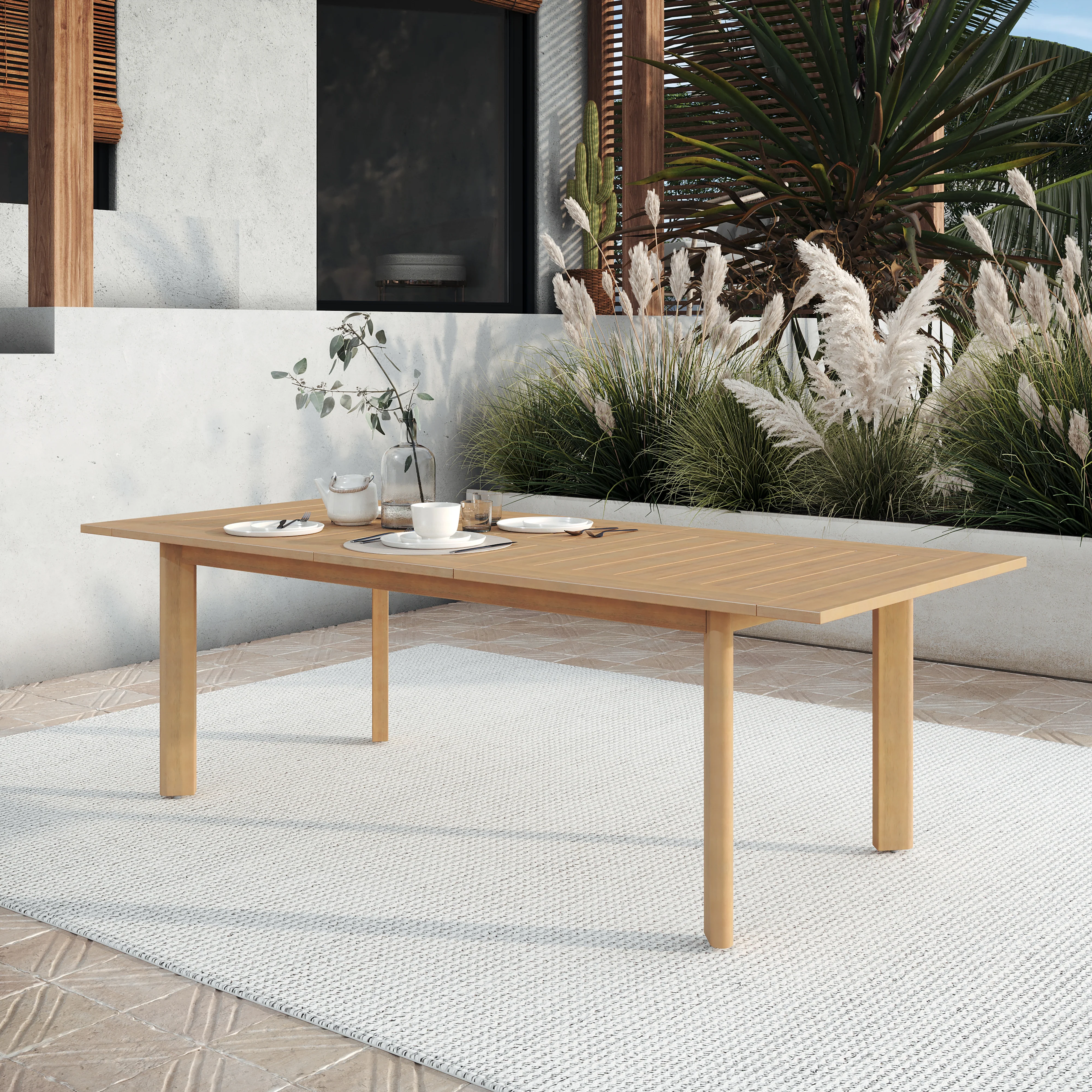 Wesley Patio Dining Table W/Self Storing Leaf - Image 9