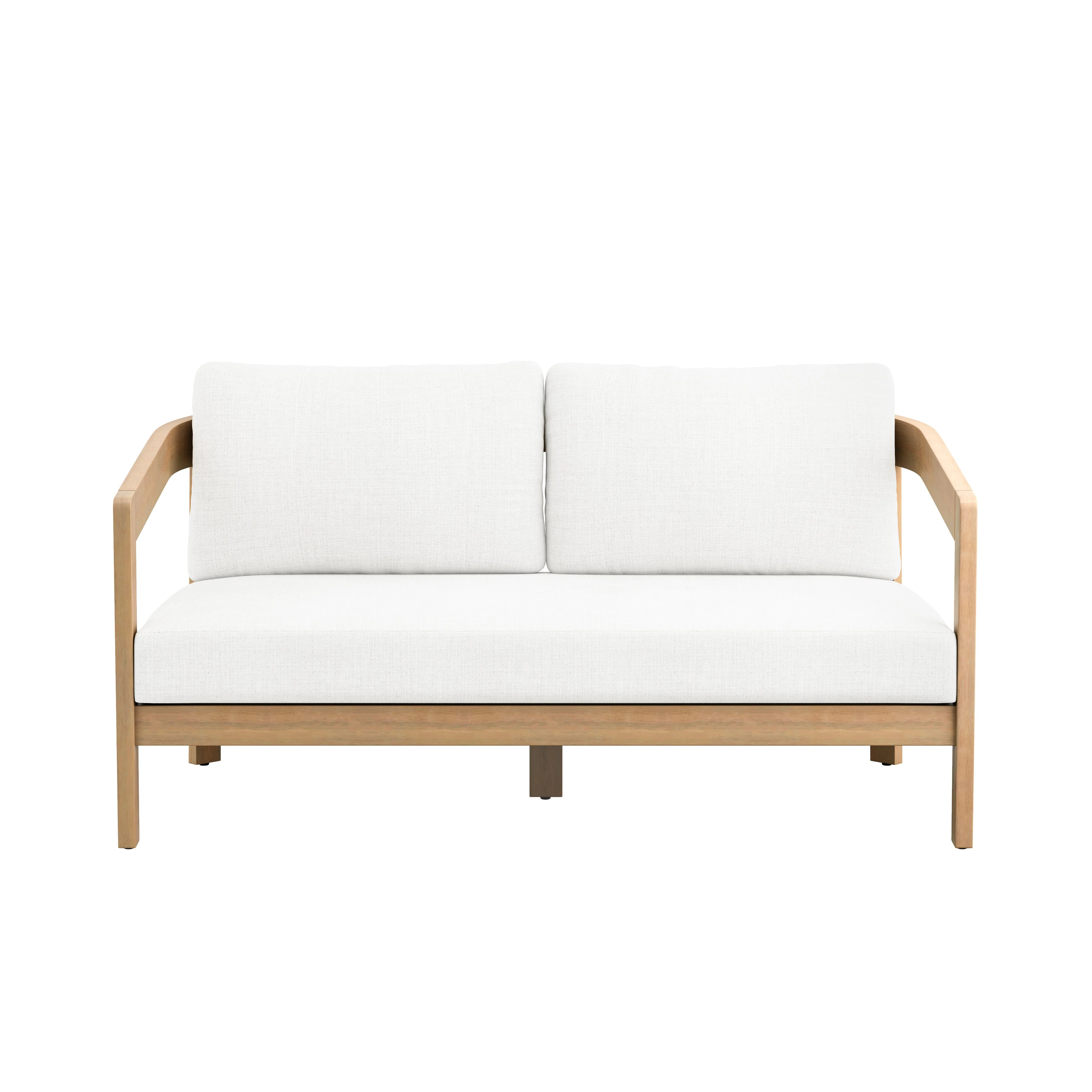 Wesley Patio Loveseat W/ White Cushions - Image 2