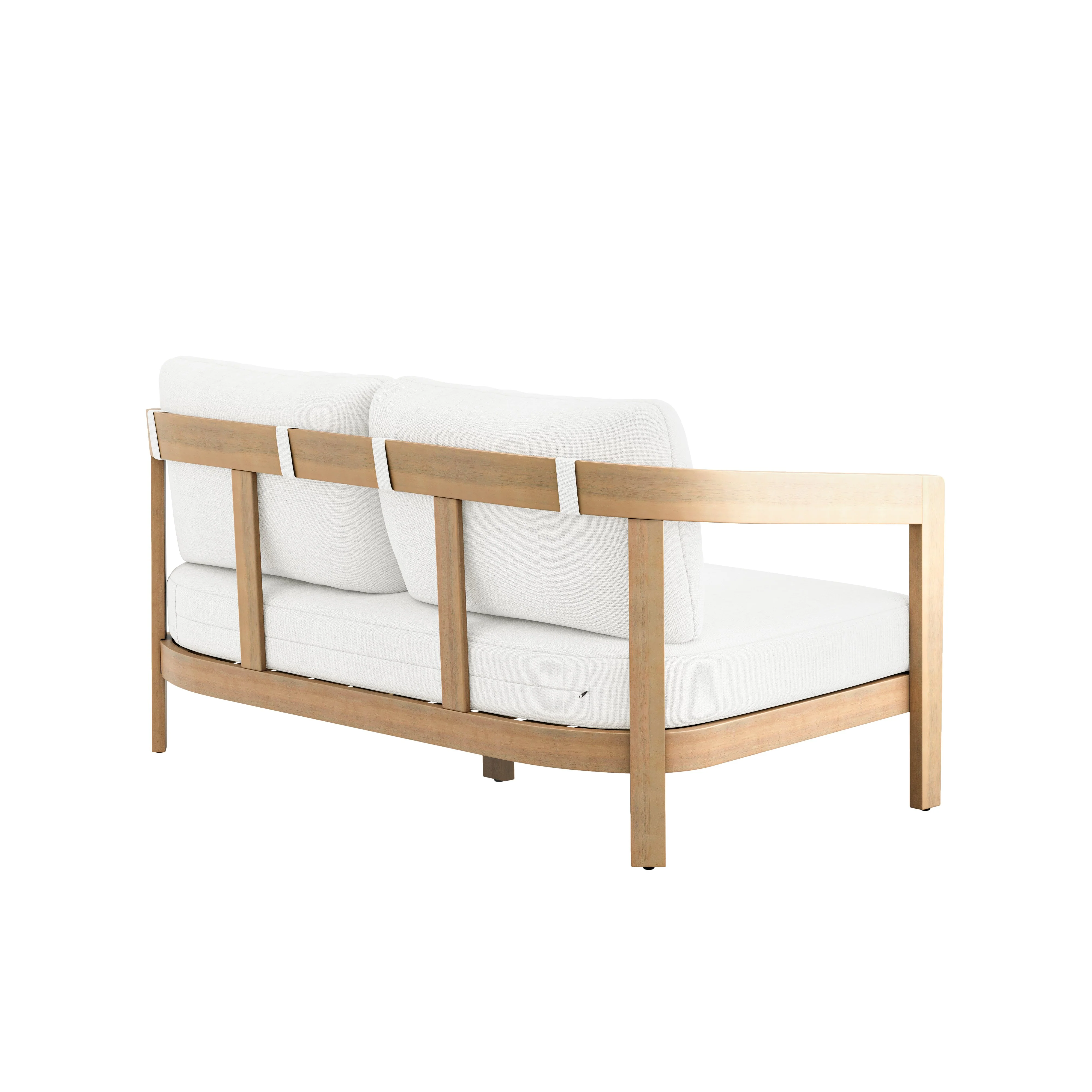 Wesley Patio Loveseat W/ White Cushions - Image 4