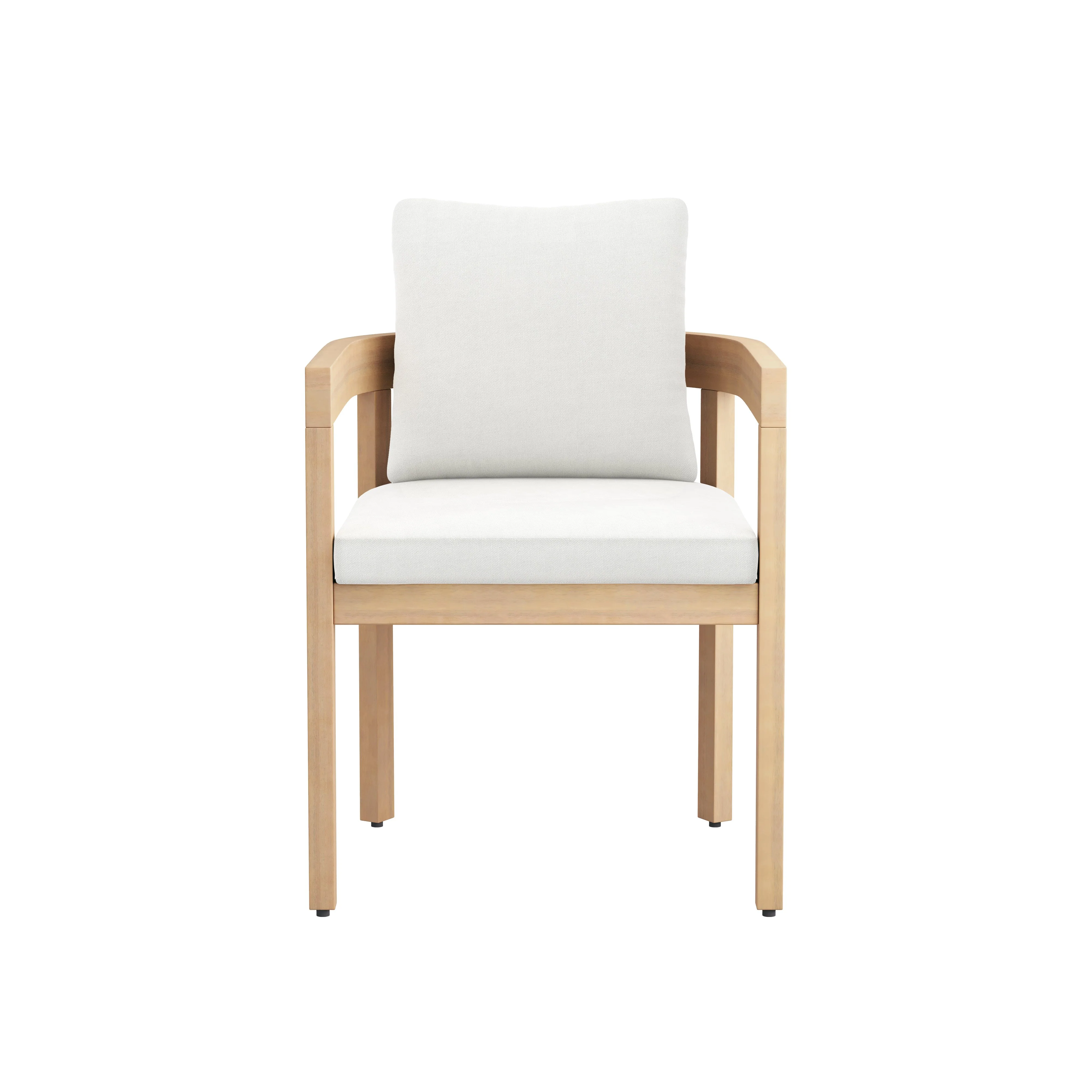 Wesley Patio Side Chair, White Cushion (1 Per Carton) - Image 2