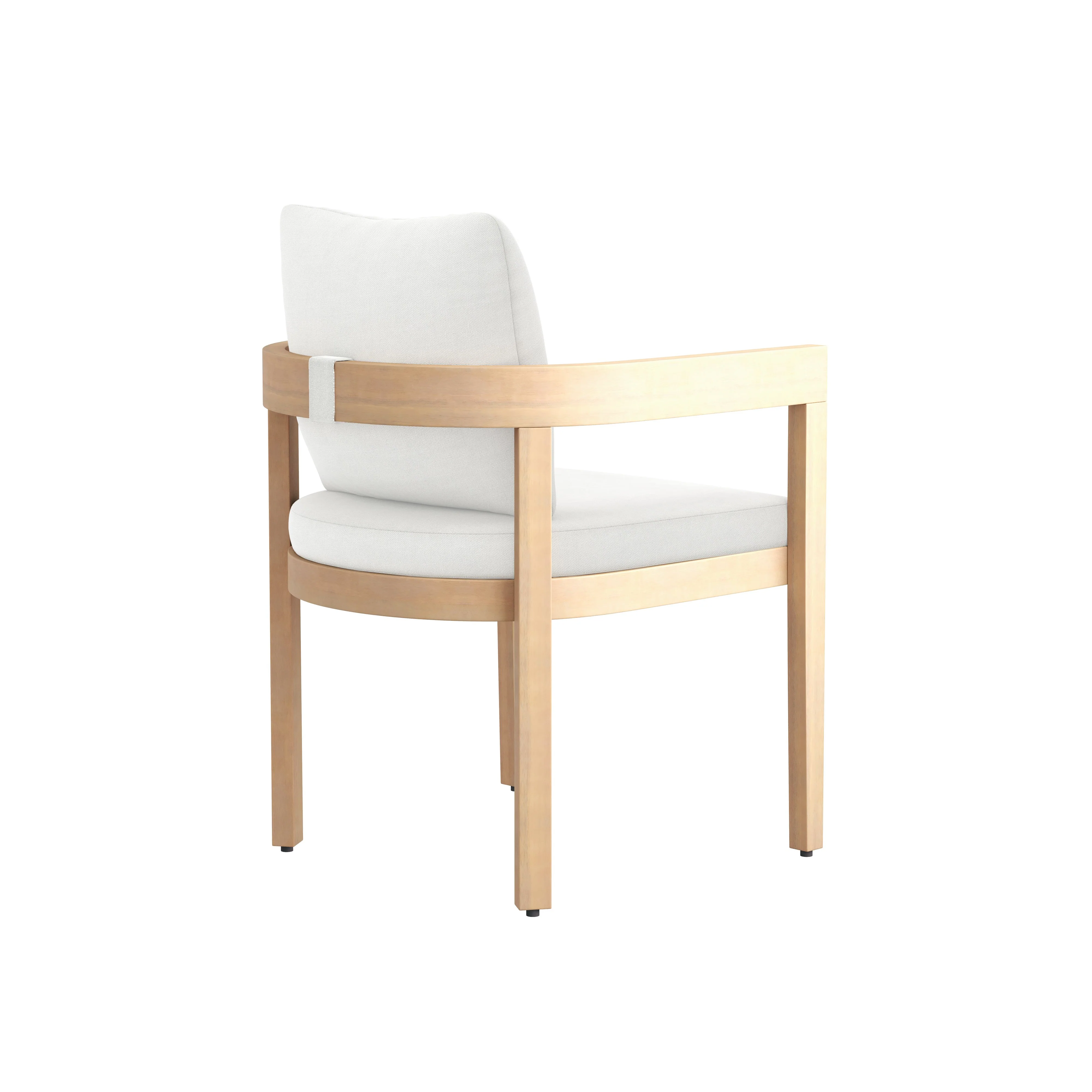 Wesley Patio Side Chair, White Cushion (1 Per Carton) - Image 4