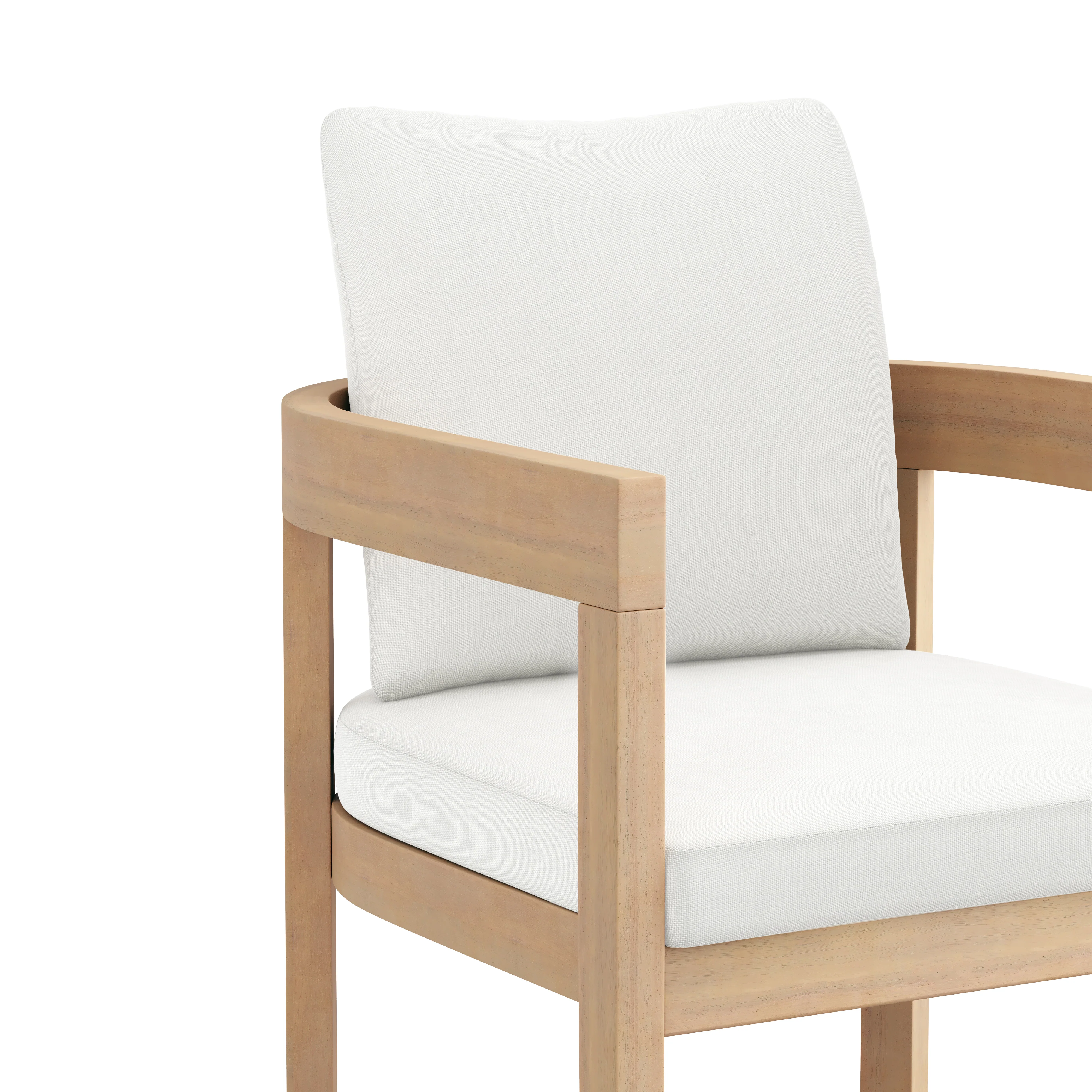 Wesley Patio Side Chair, White Cushion (1 Per Carton) - Image 5