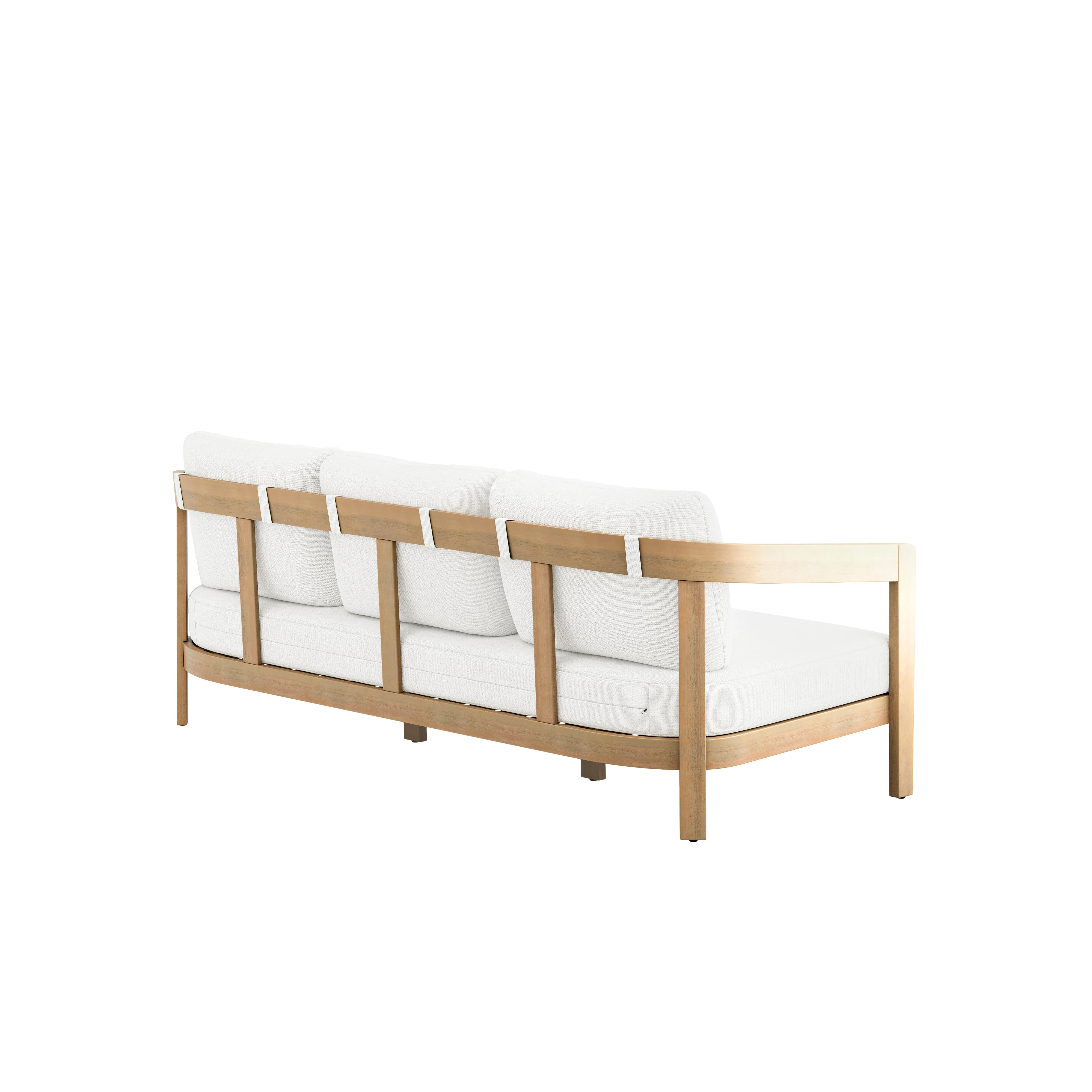 Wesley Patio Sofa, W/ White Cushions - Image 3