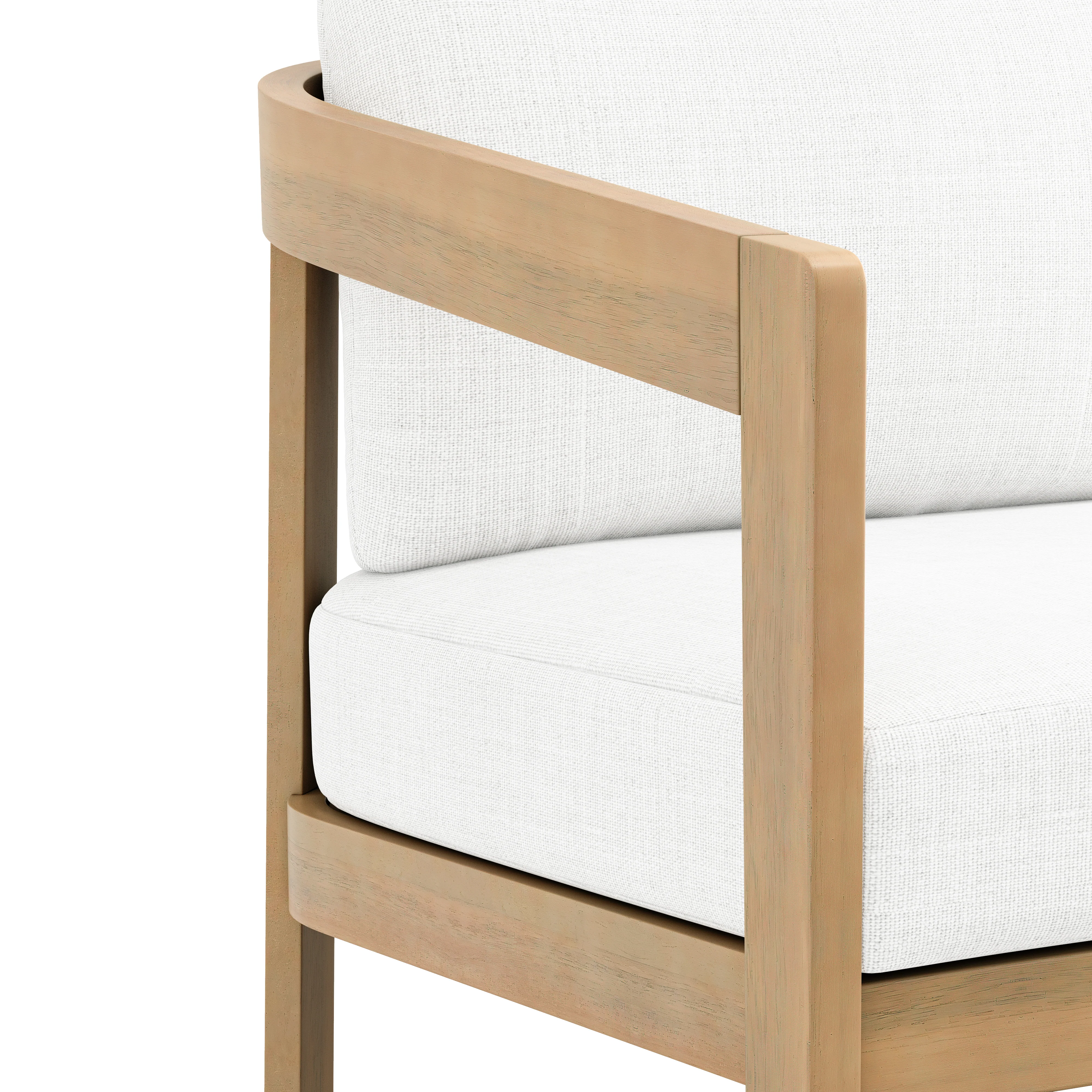 Wesley Patio Sofa, W/ White Cushions - Image 4