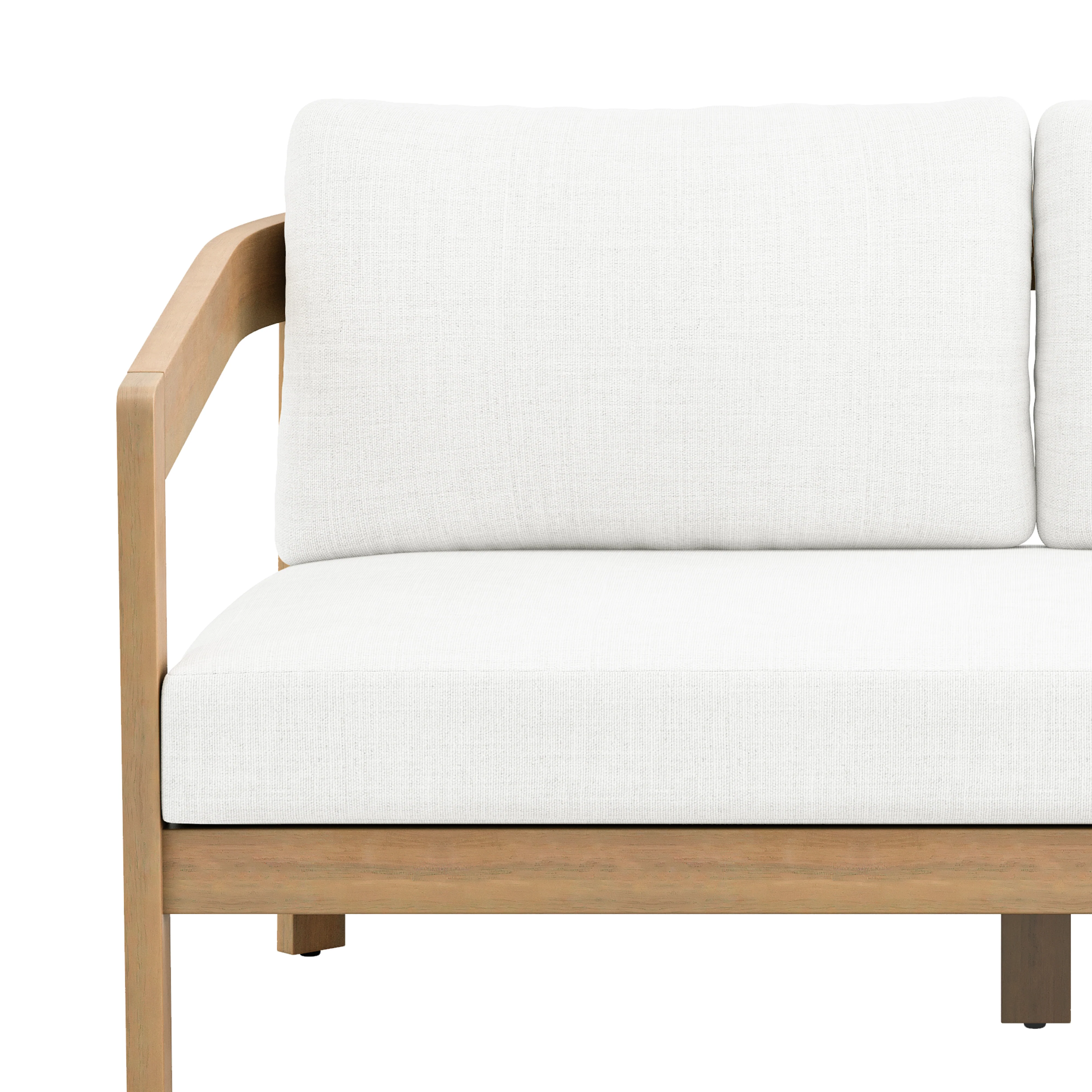 Wesley Patio Sofa, W/ White Cushions - Image 5