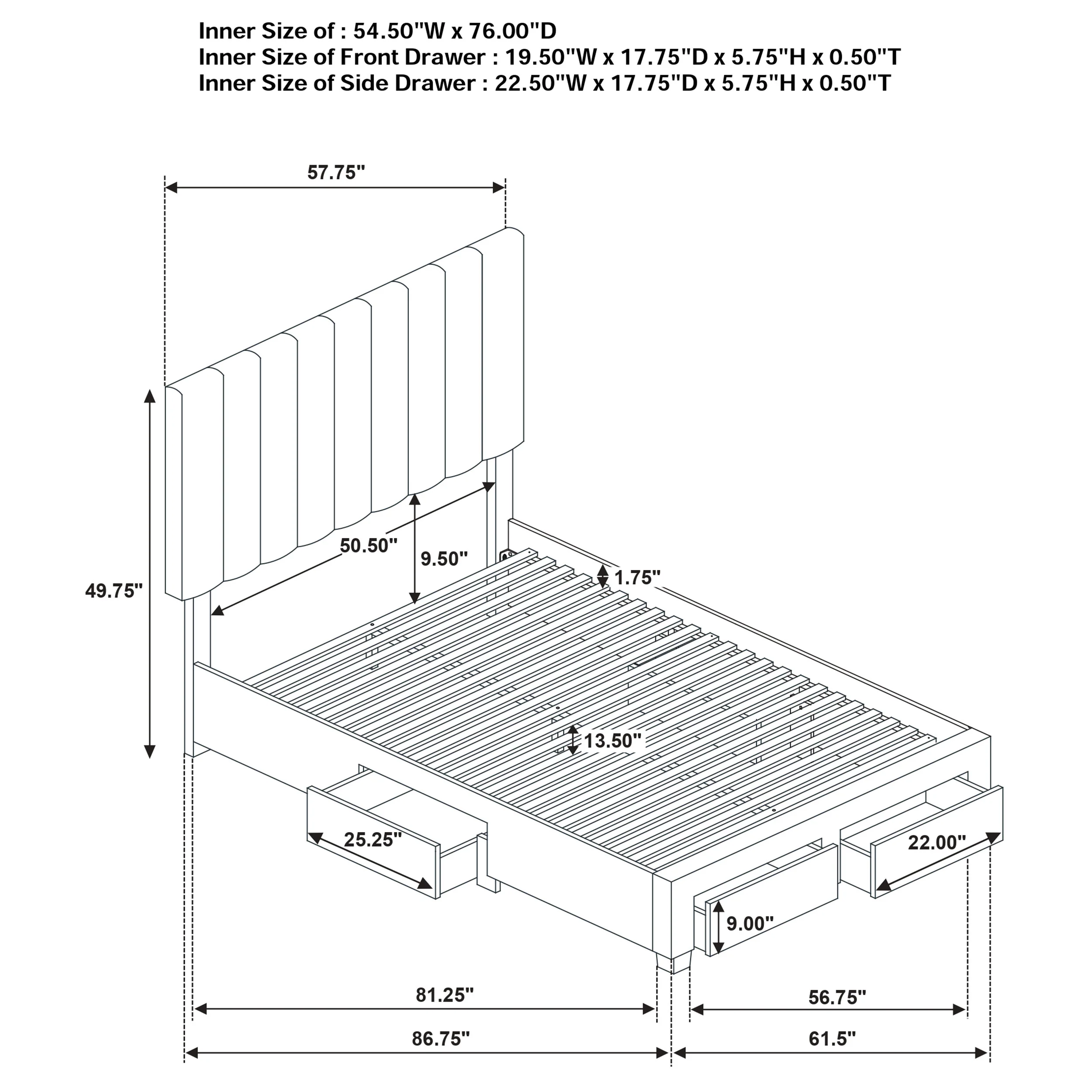 Wheatland Panel Platform Storage Bed - Image 34