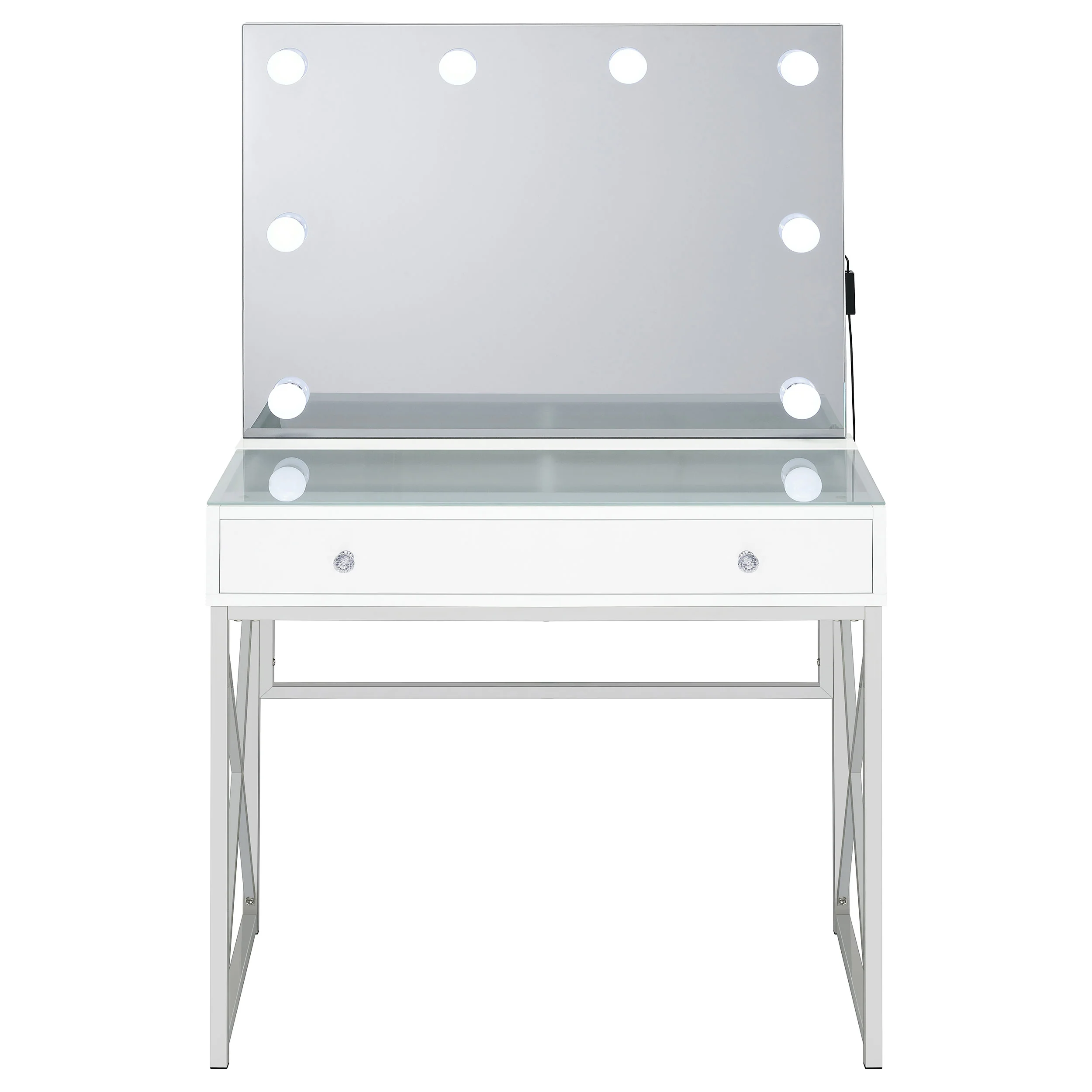 Eliza Makeup Vanity Table with LED Mirror and Stool - Image 5