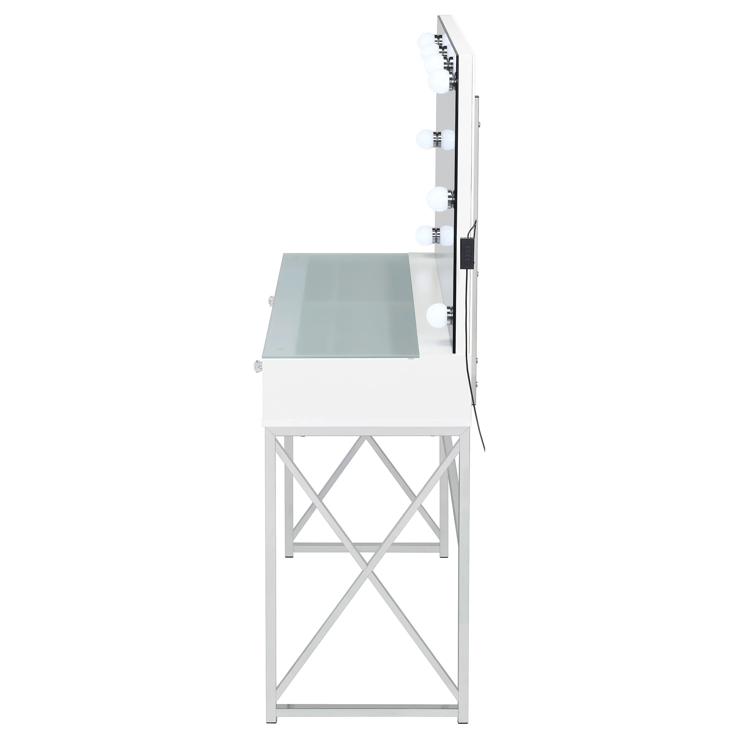 Eliza Makeup Vanity Table with LED Mirror and Stool - Image 6