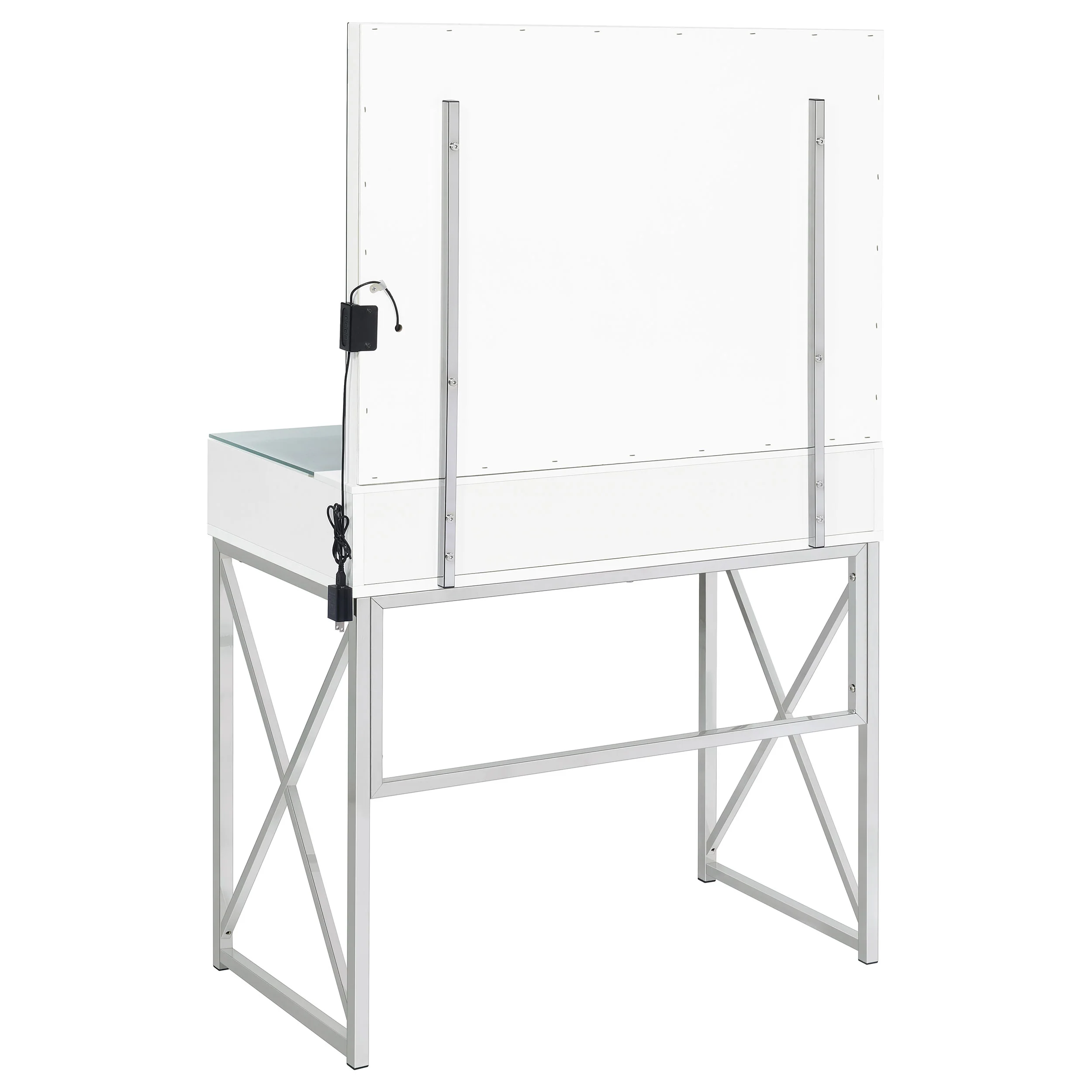 Eliza Makeup Vanity Table with LED Mirror and Stool - Image 7
