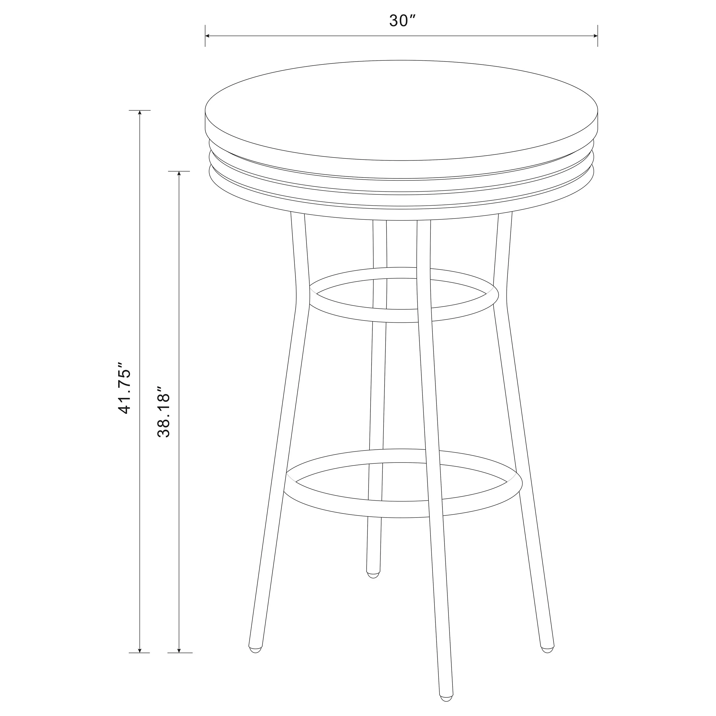 Retro Bar Table - Image 4