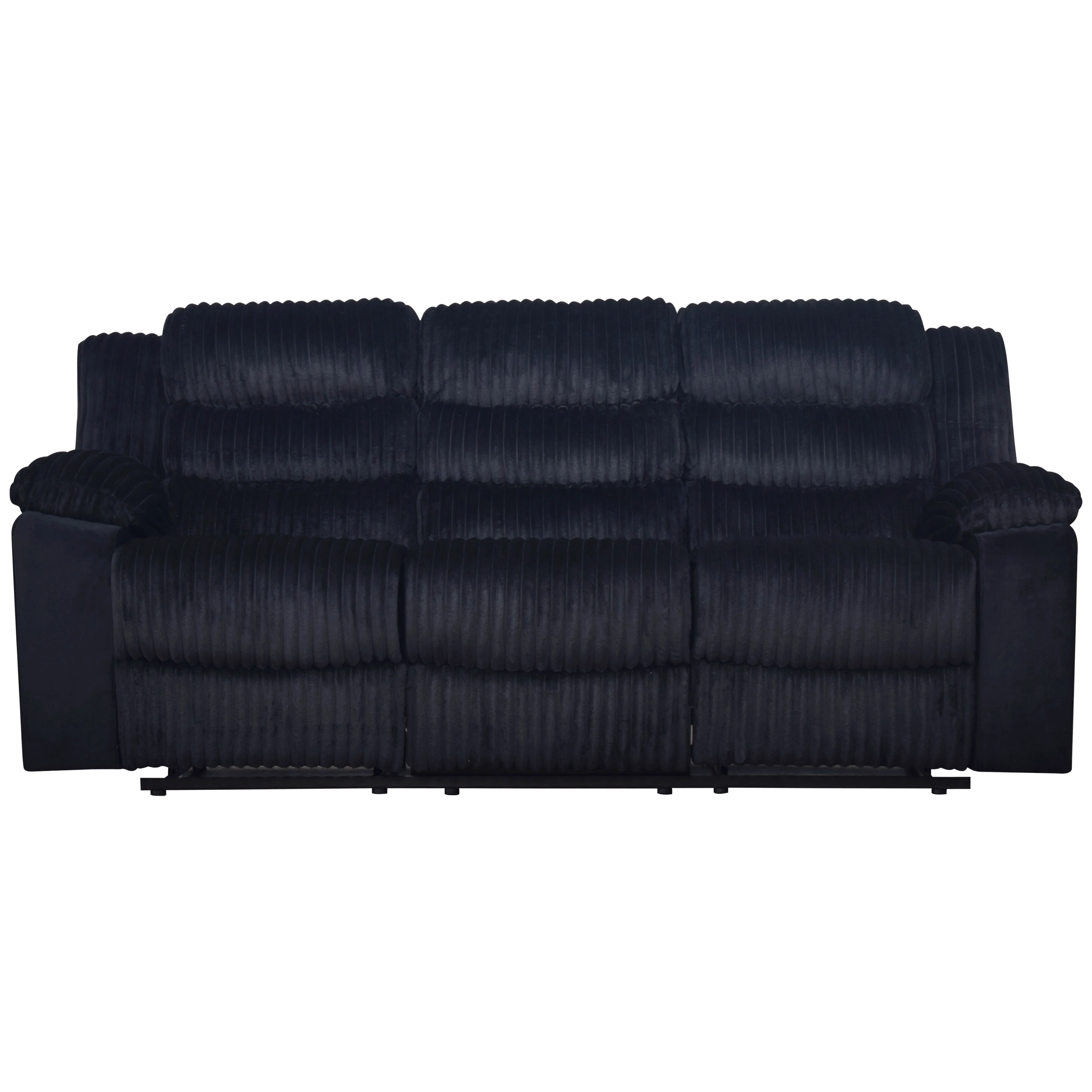 Willow Sofa W/Dual Recliner-Black - Image 2