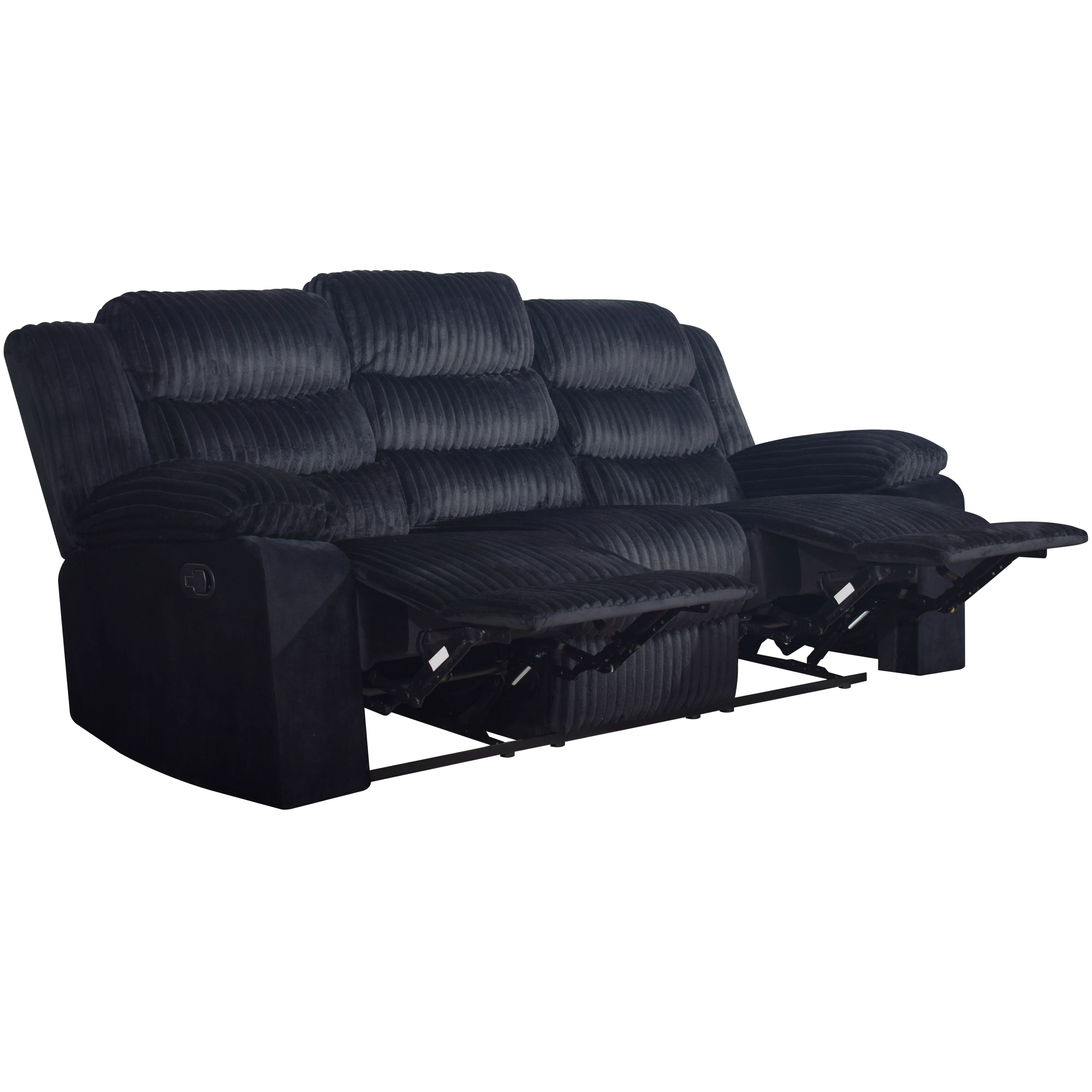 Willow Sofa W/Dual Recliner-Black - Image 3
