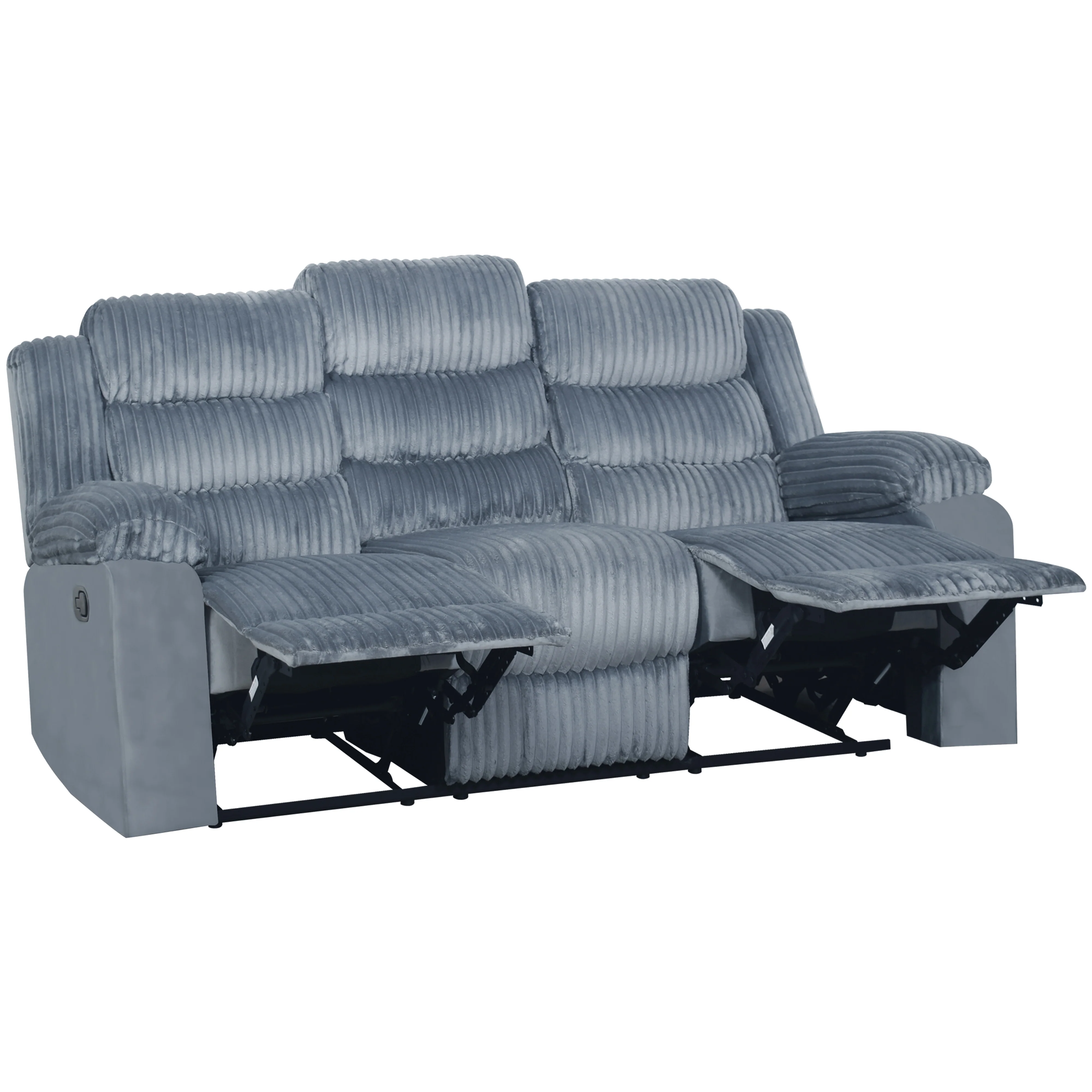 Willow Sofa W/Dual Recliner-Gray - Image 3