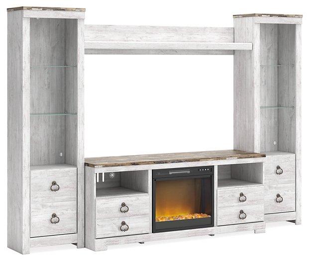 Willowton 4-Piece Entertainment Center with Electric Fireplace - Image 16