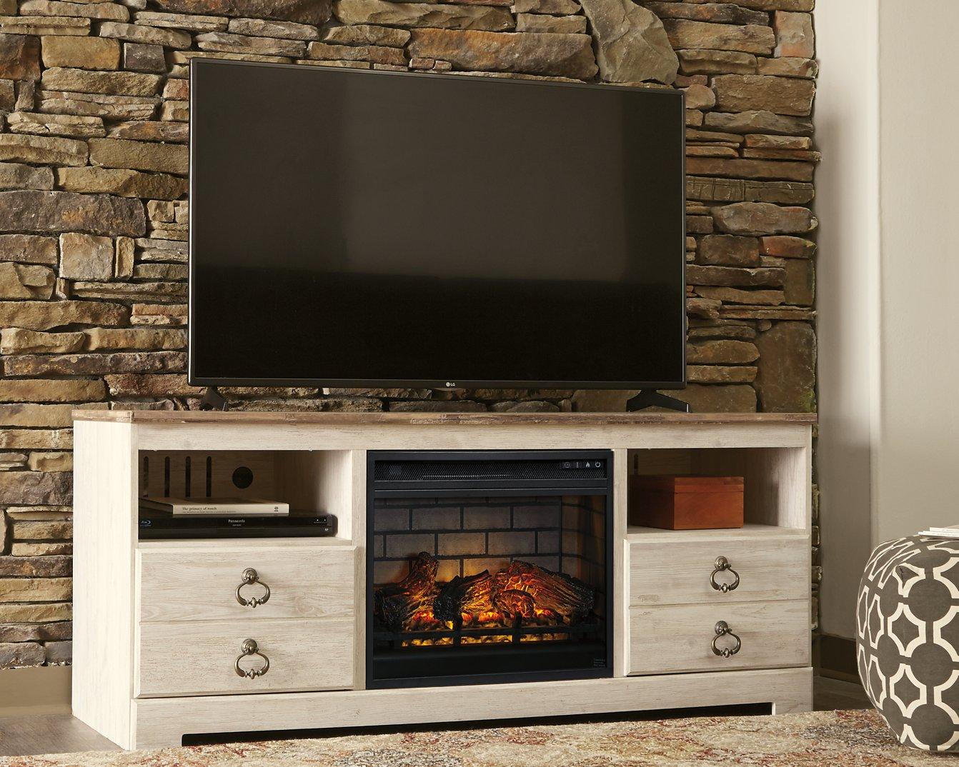Willowton 64" TV Stand with Electric Fireplace - Image 2