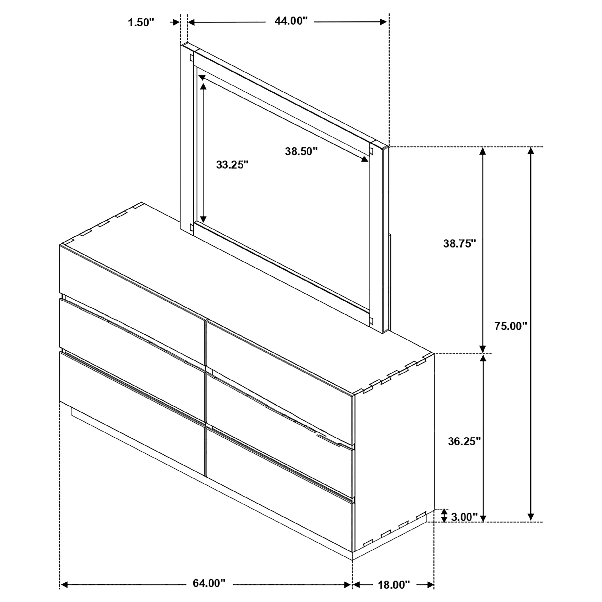 Winslow Dresser with Mirror - Image 3