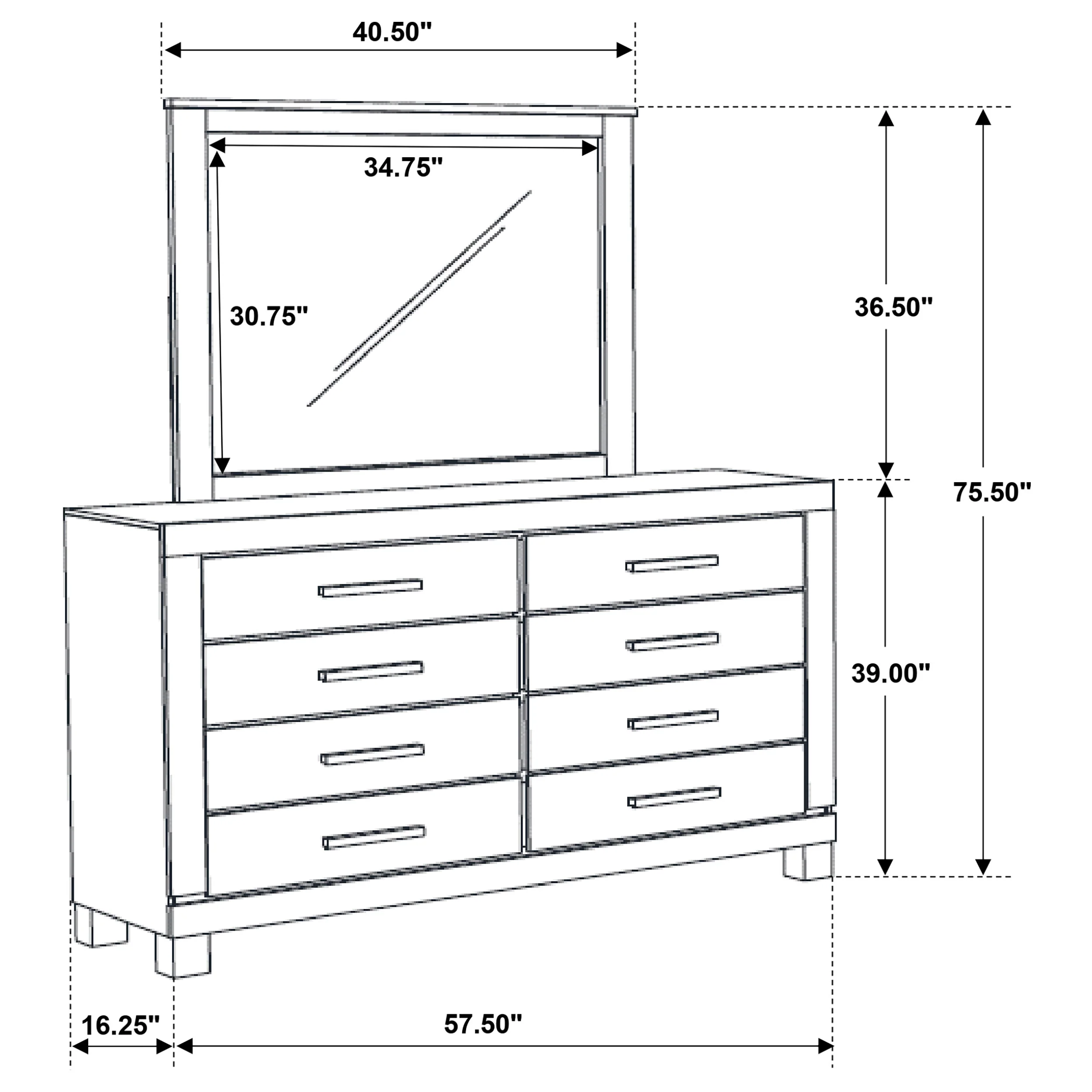 Woodmont Dresser with Mirror - Image 11