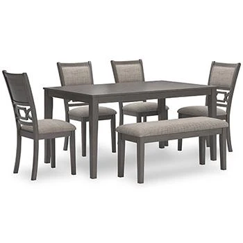 Wrenning Dining Table and 4 Chairs and Bench (Set of 6) - Image 3